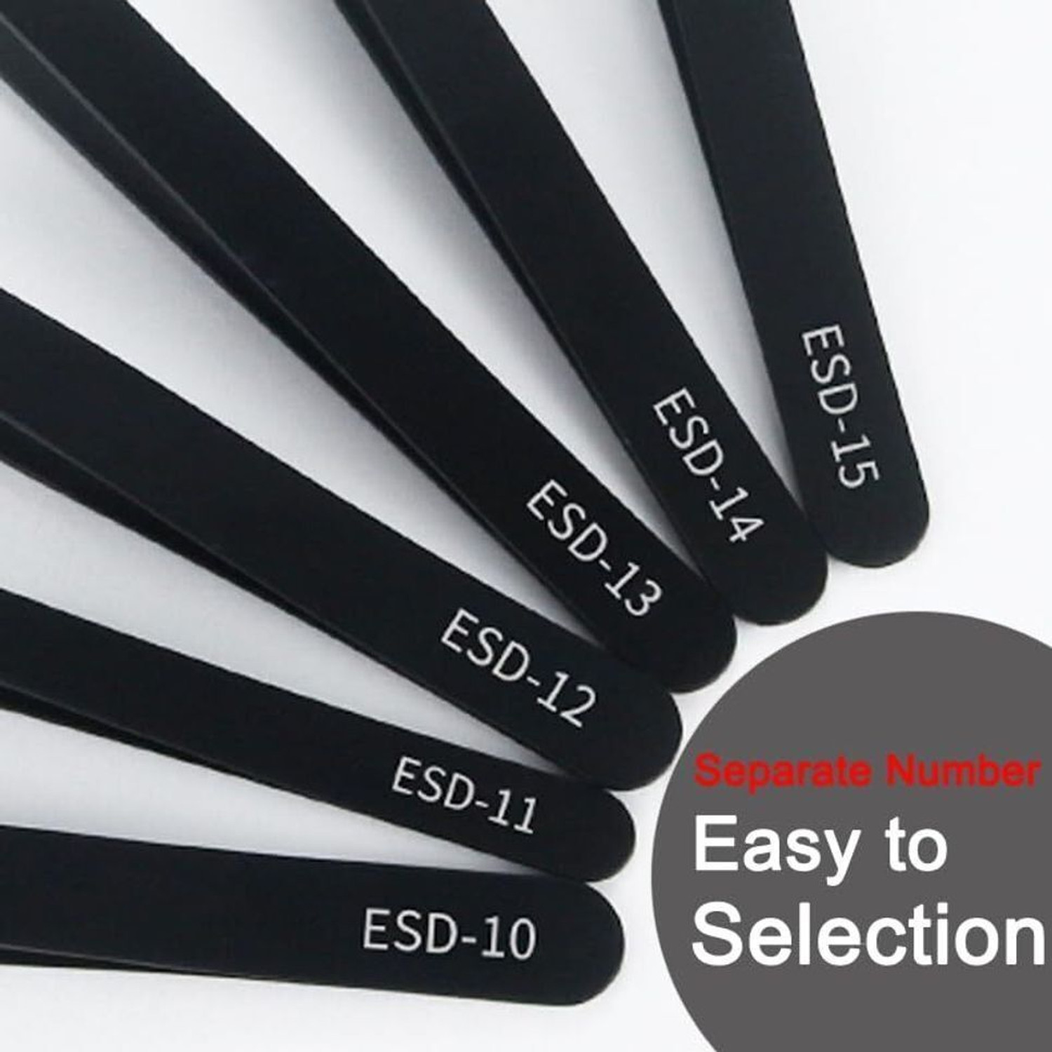 Image of HEZON 6pcs Versatile Stainless Steel Tweezers Set for Fine Object Handling Great