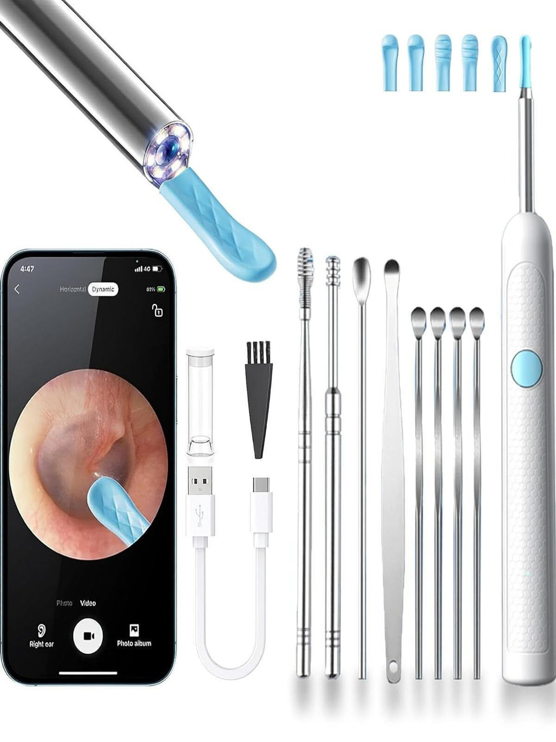 Image of Kripara Sales 1PCS Ear Wax Removal Kit with HD Camera Wifi Connection Reusable Endoscope Tool