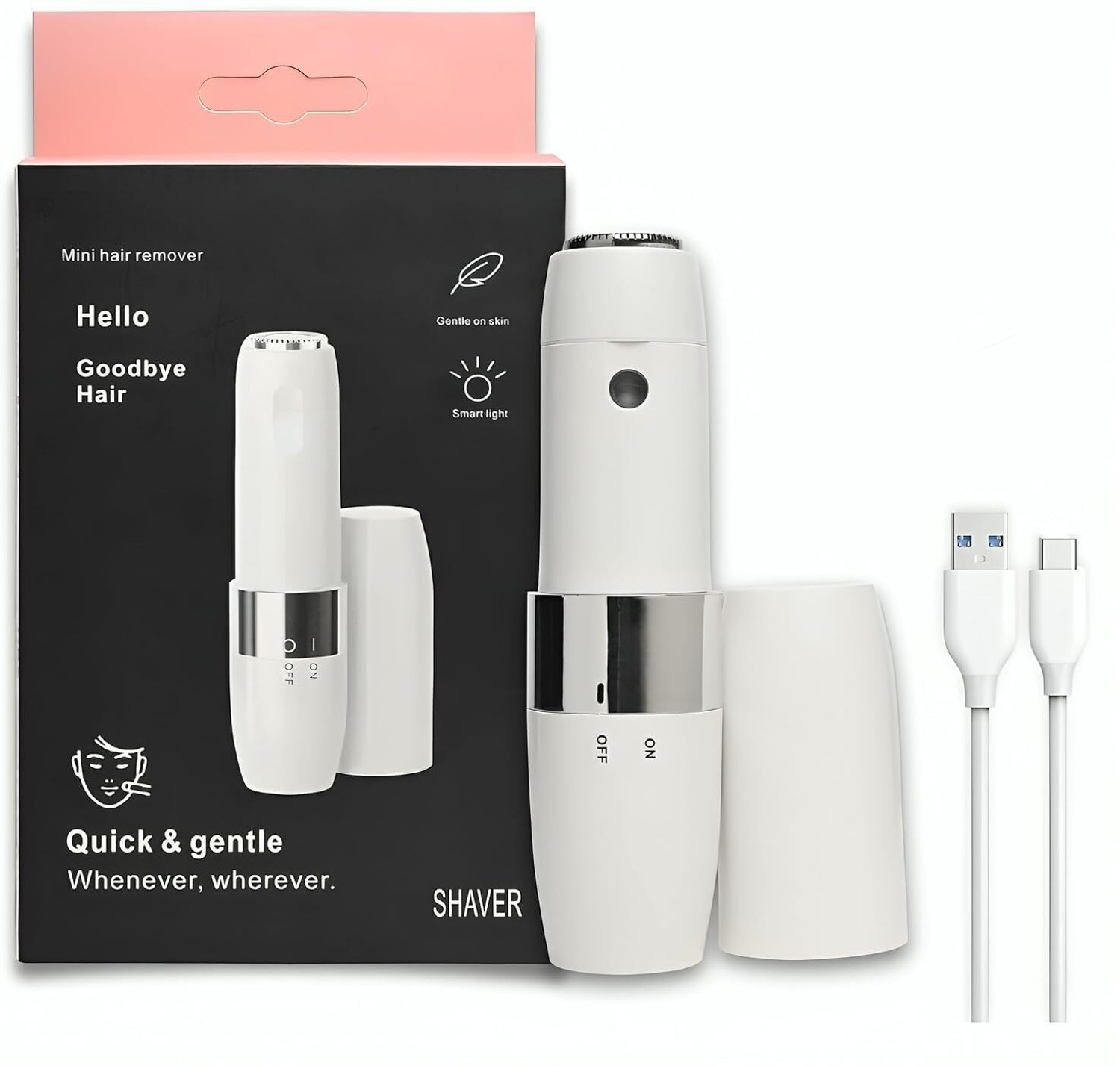Flisco Face Mini Hair Remover Electric Facial Hair Remover