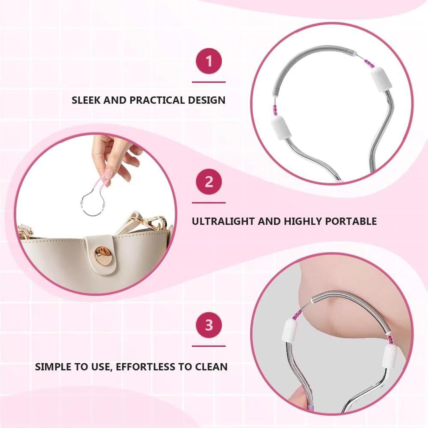 Image of Mallade Stainless Steel Facial Hair Removal Tool