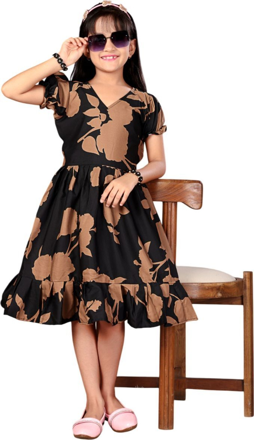 Image of Nautiful Printed Mother & Daughter Dress Twinning Set