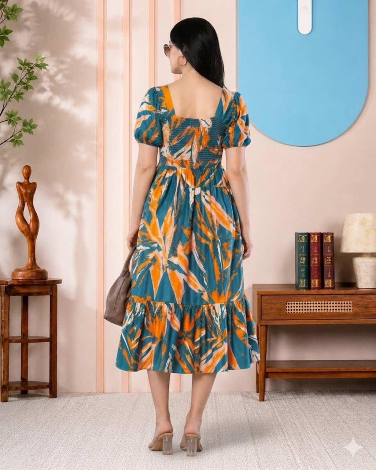 Image of Deklook Printed Mother & Daughter Dress Twinning Set