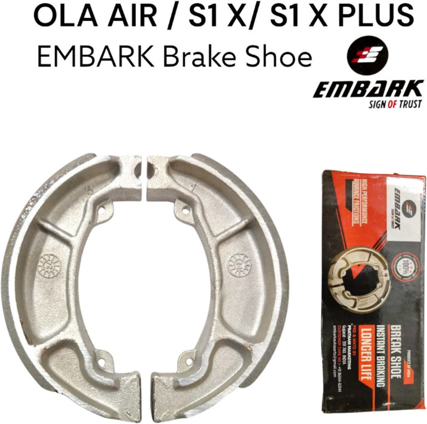 Image of MK TRADING EMBARK OLA AIR / S1 X / S1 X PLUS Rear Brake Shoe