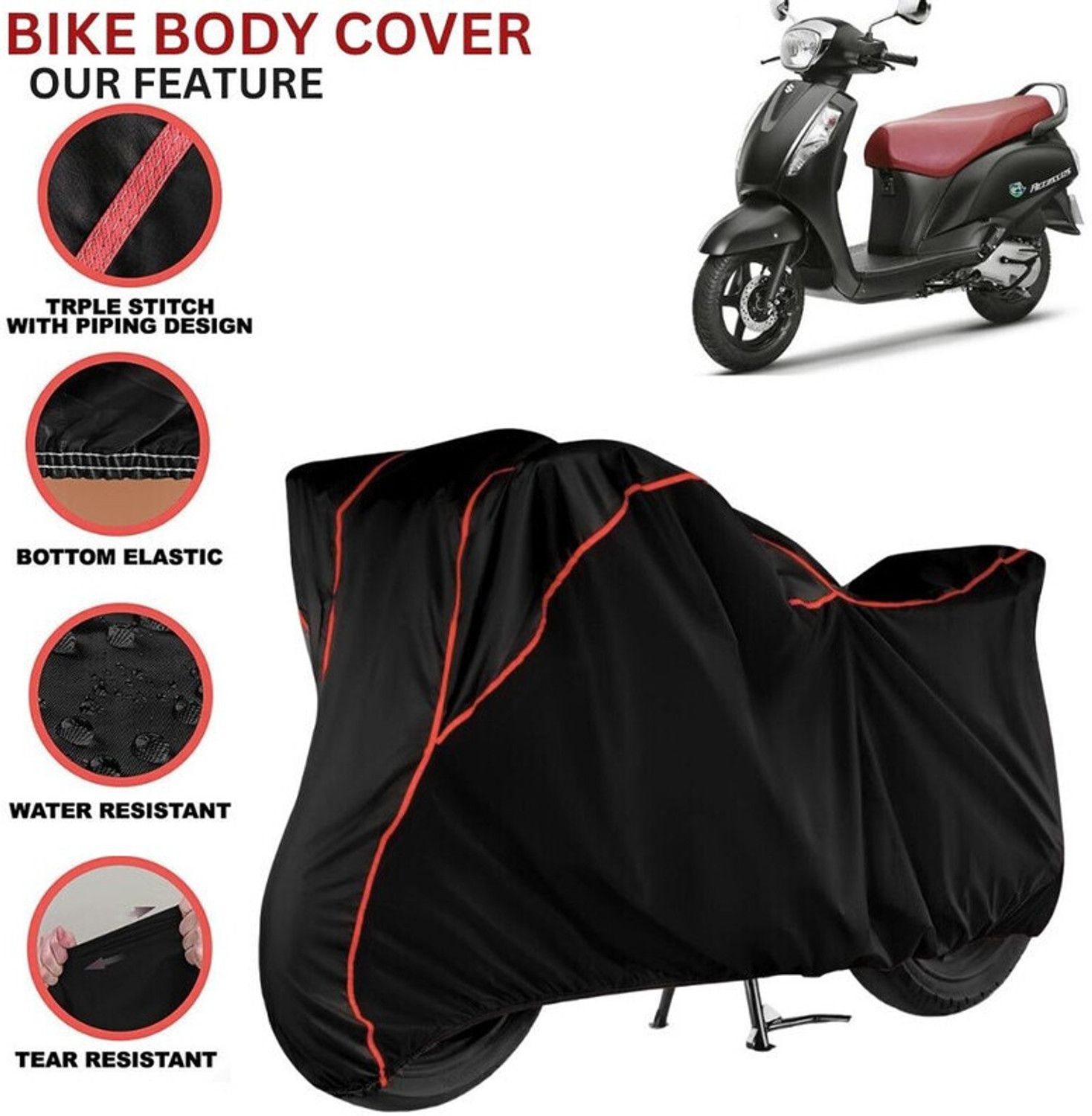 Image of CoverXpert Waterproof Two Wheeler Cover for Suzuki
