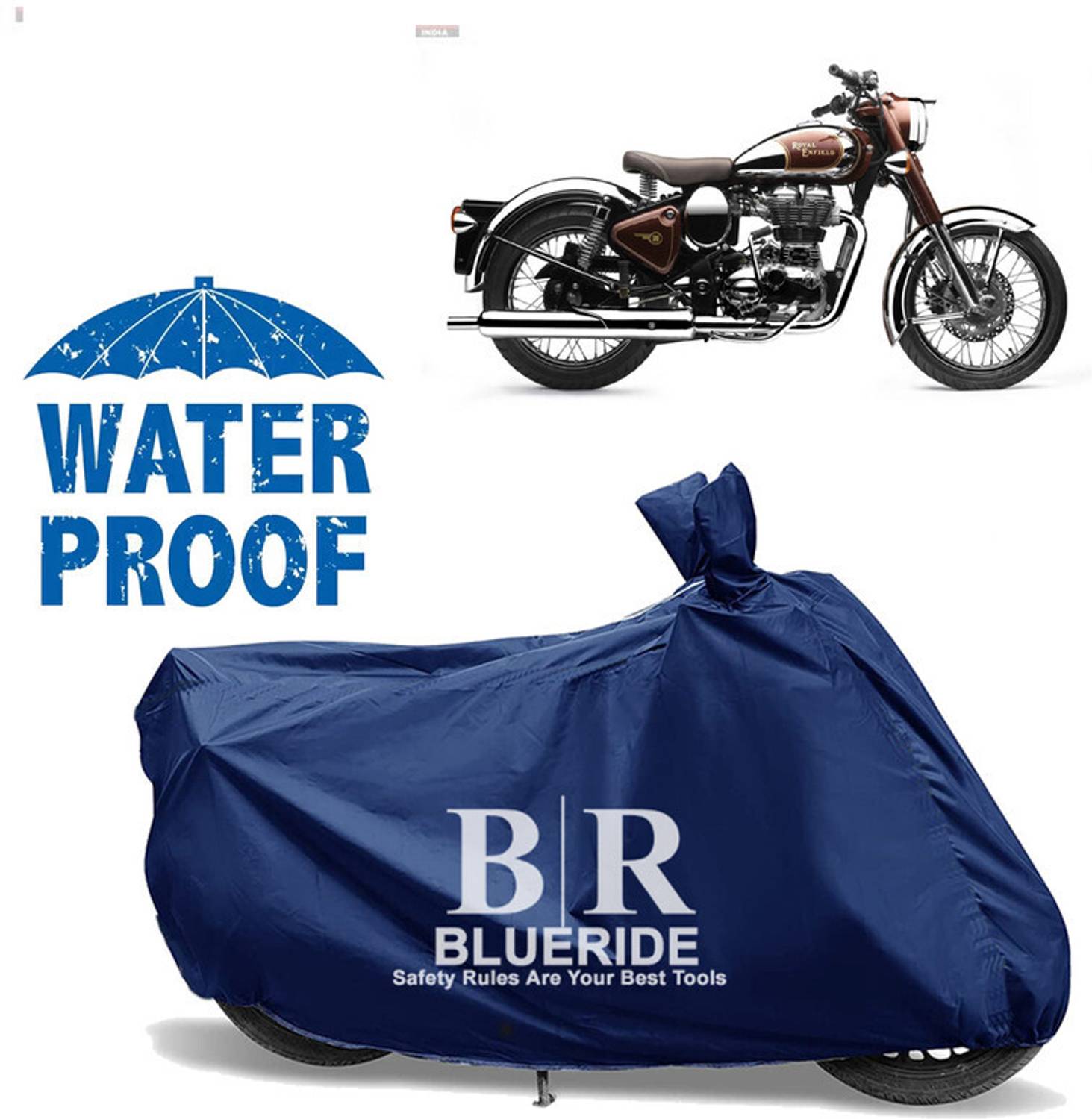 BLUERIDE Waterproof Two Wheeler Cover for Royal Enfield