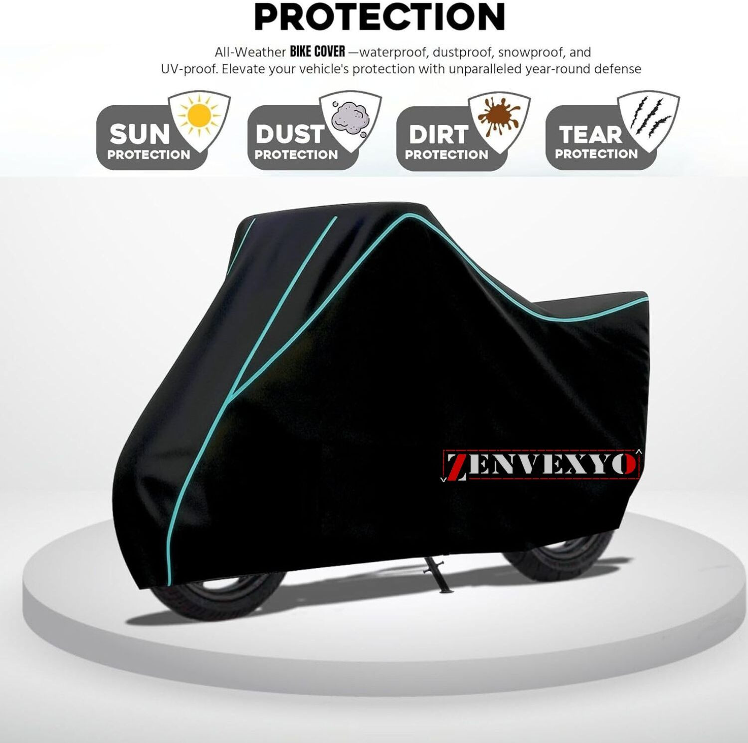 Image of ZENVEXYO Waterproof Two Wheeler Cover for Bajaj