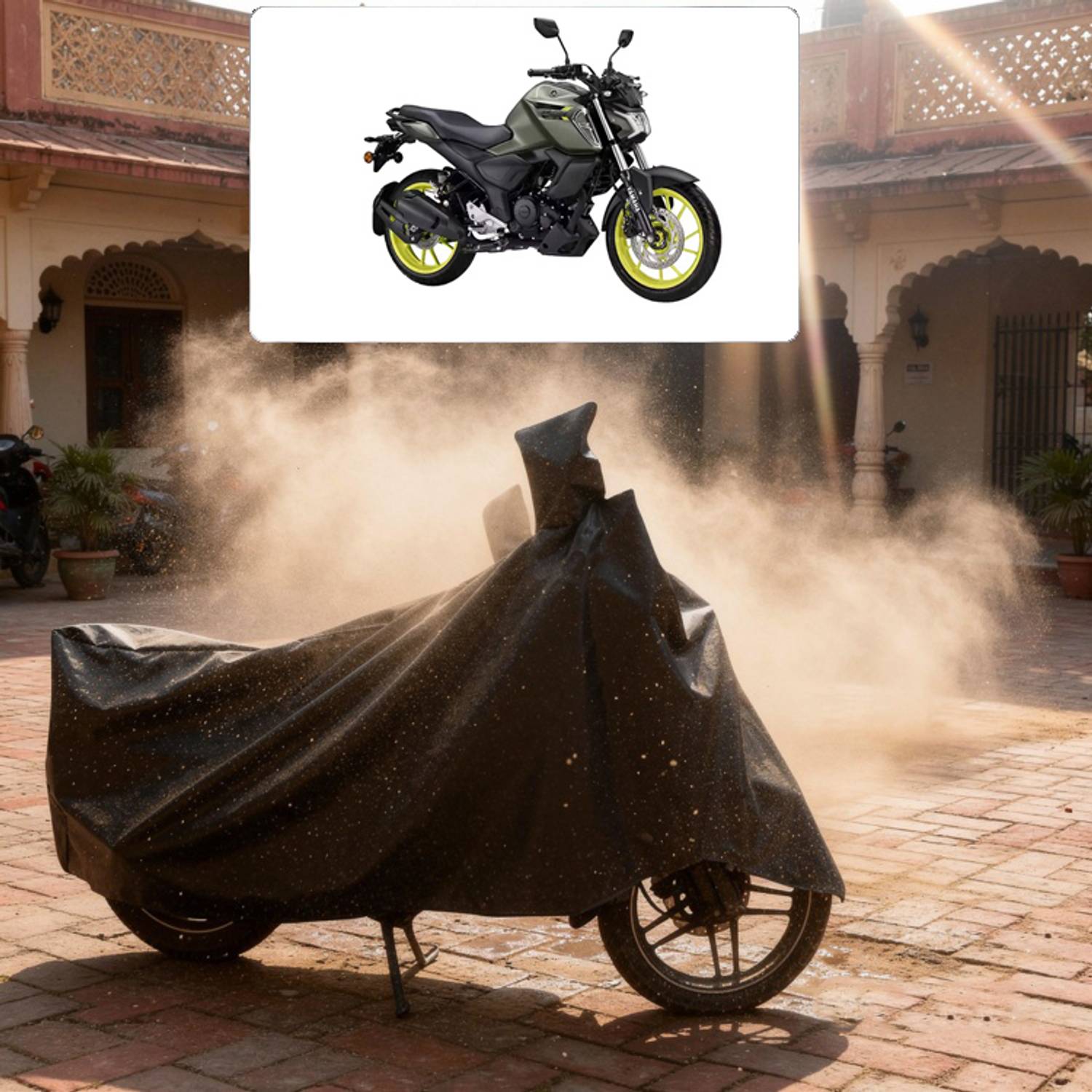 GOSHIV-car and bike accessories Waterproof Two Wheeler Cover for Yamaha