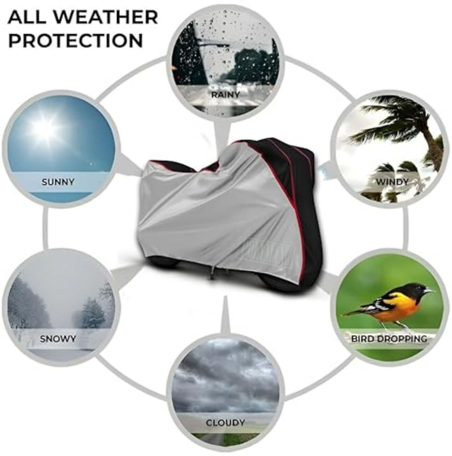 Image of OliverX Waterproof Two Wheeler Cover for Royal Enfield