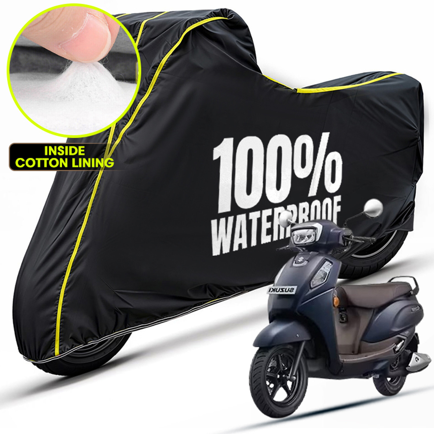 Image of Oto2eye Waterproof Two Wheeler Cover for Suzuki