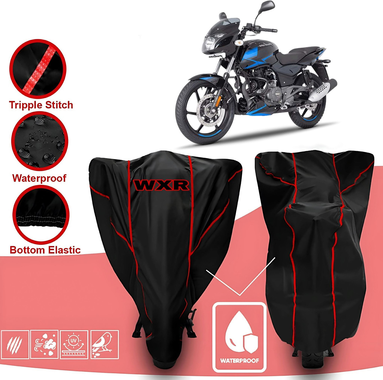 Image of WXR Waterproof Two Wheeler Cover for Bajaj