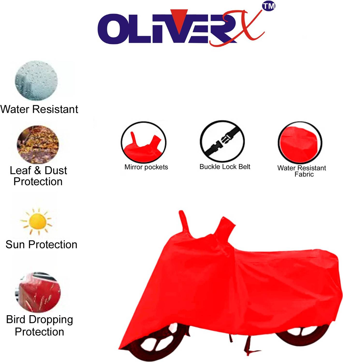 OliverX Waterproof Two Wheeler Cover for Honda
