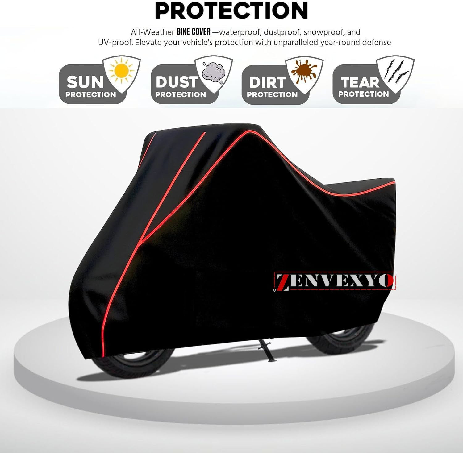 Image of ZENVEXYO Waterproof Two Wheeler Cover for Bajaj