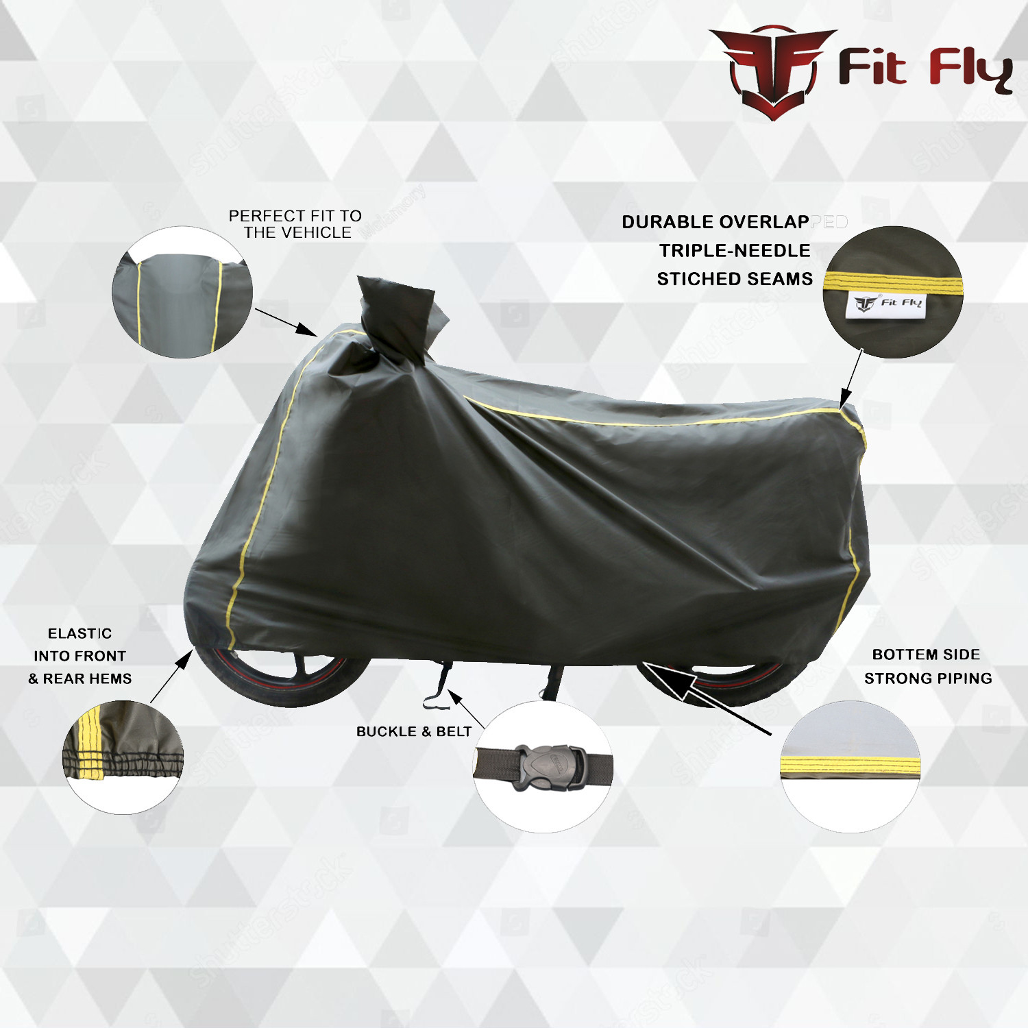 Image of Fit Fly Waterproof Two Wheeler Cover for Bajaj