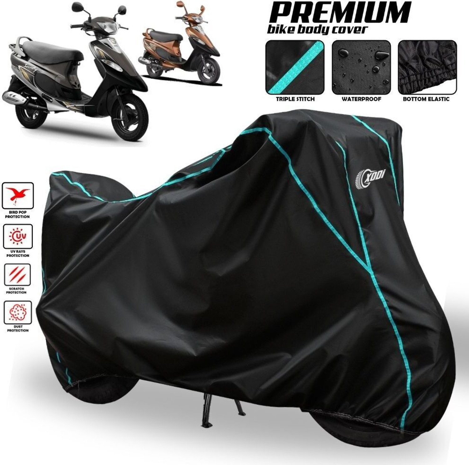 Image of AutoGalaxy Waterproof Two Wheeler Cover for TVS