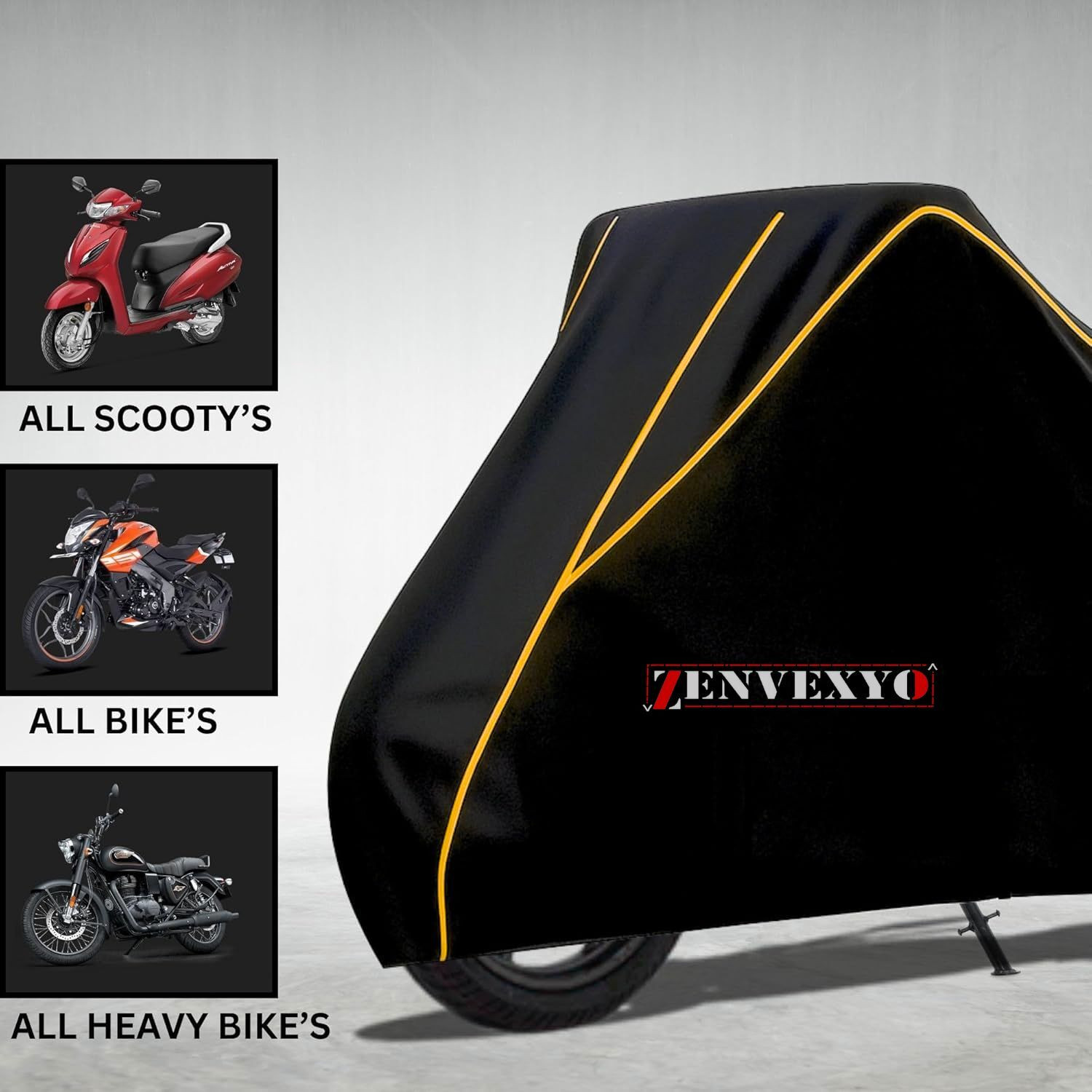 Image of ZENVEXYO Waterproof Two Wheeler Cover for Bajaj