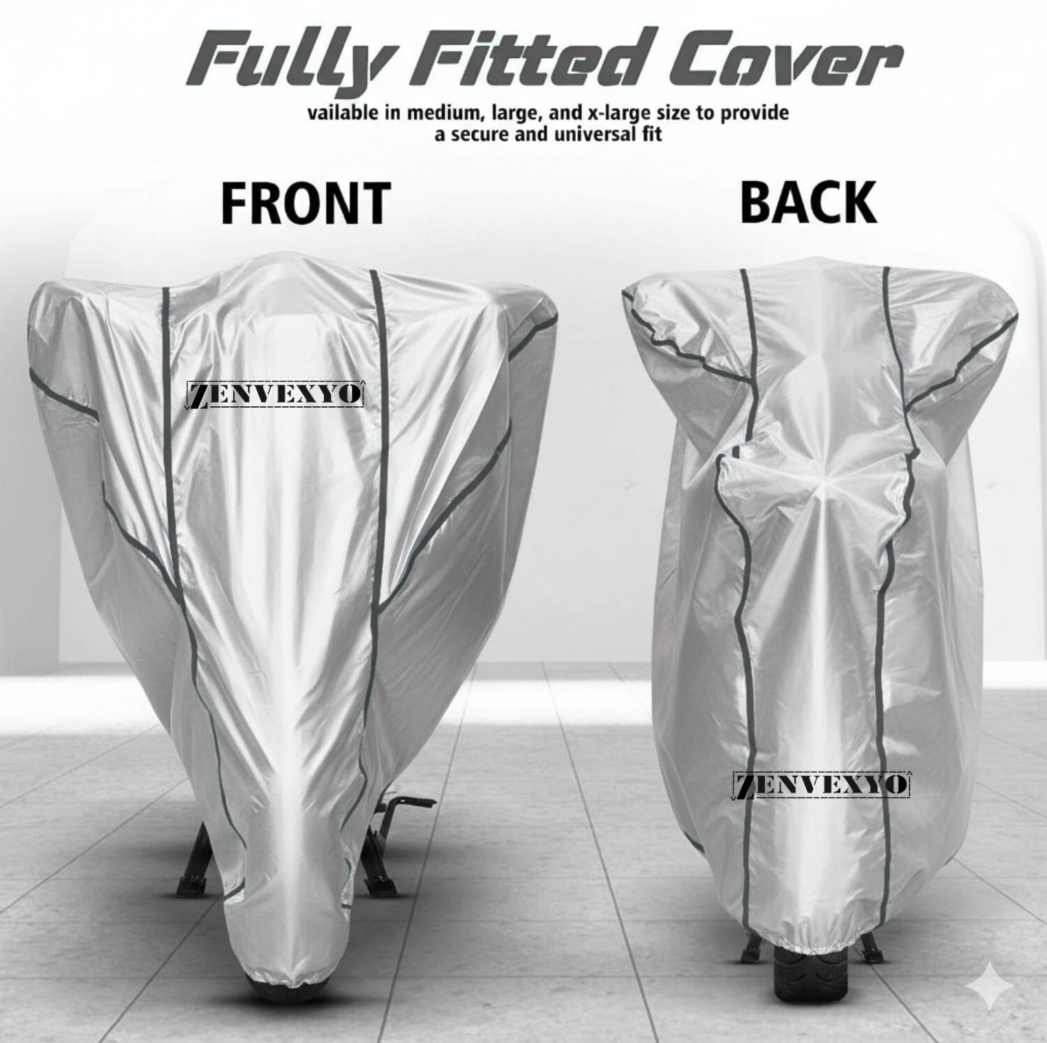 Image of ZENVEXYO Waterproof Two Wheeler Cover for TVS