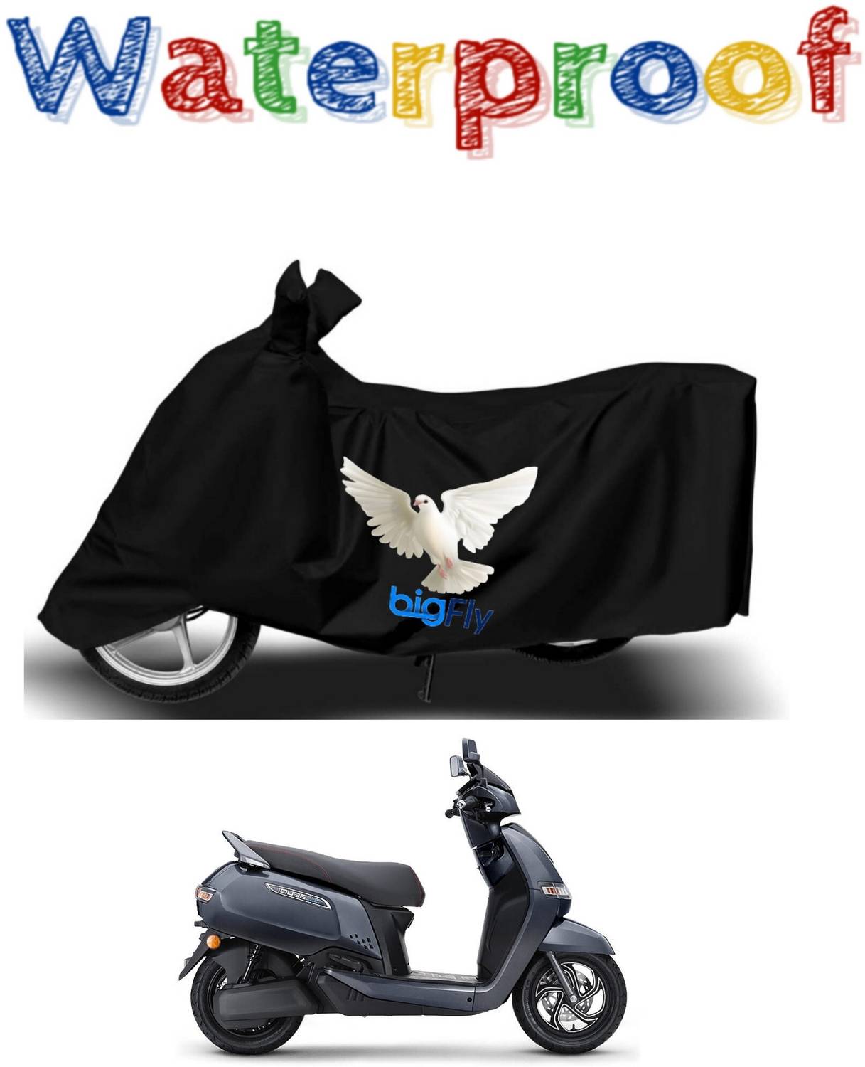BigFly Waterproof Two Wheeler Cover for TVS