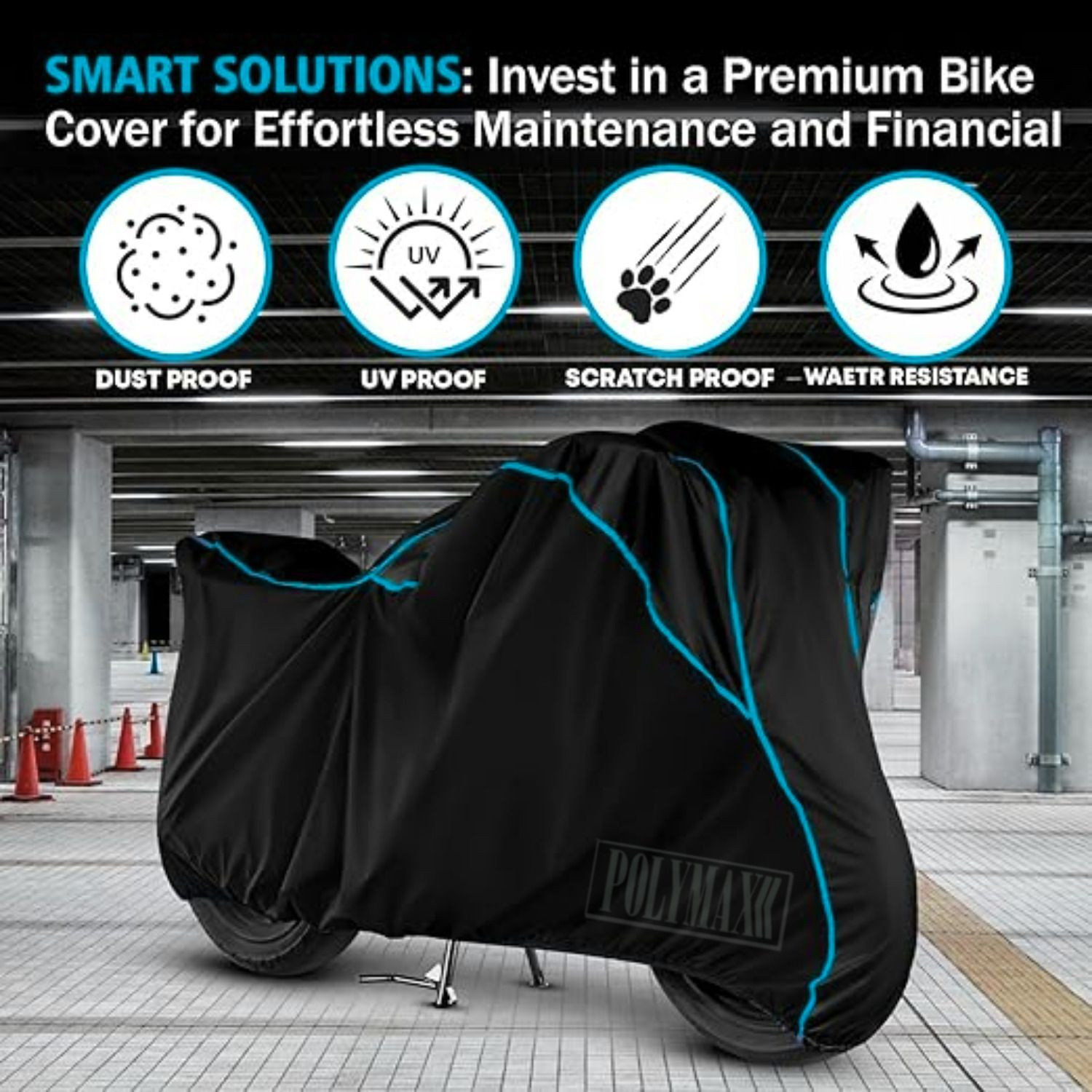 Image of OliverX Waterproof Two Wheeler Cover for TVS