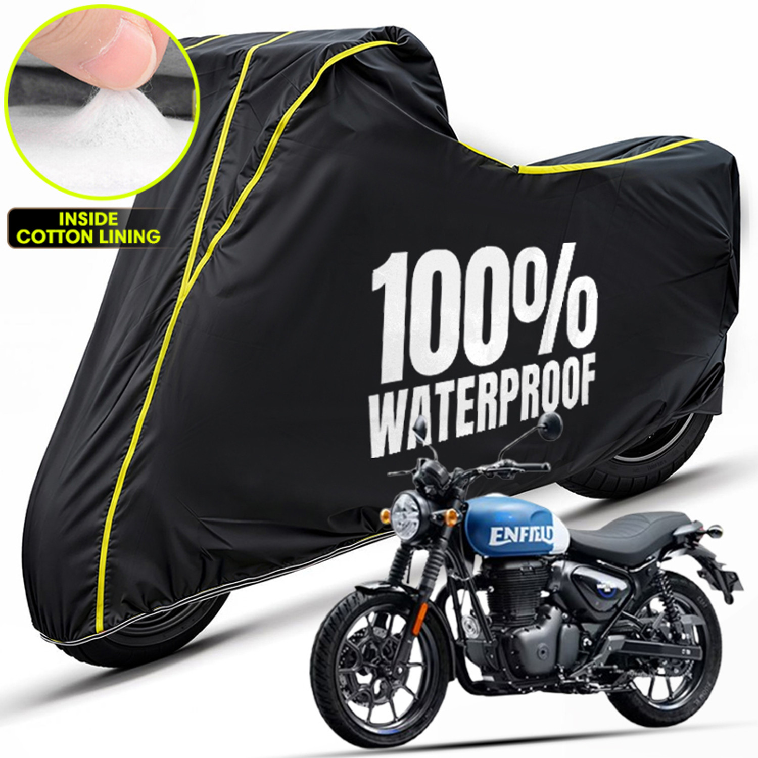 Image of Oto2eye Waterproof Two Wheeler Cover for Royal Enfield