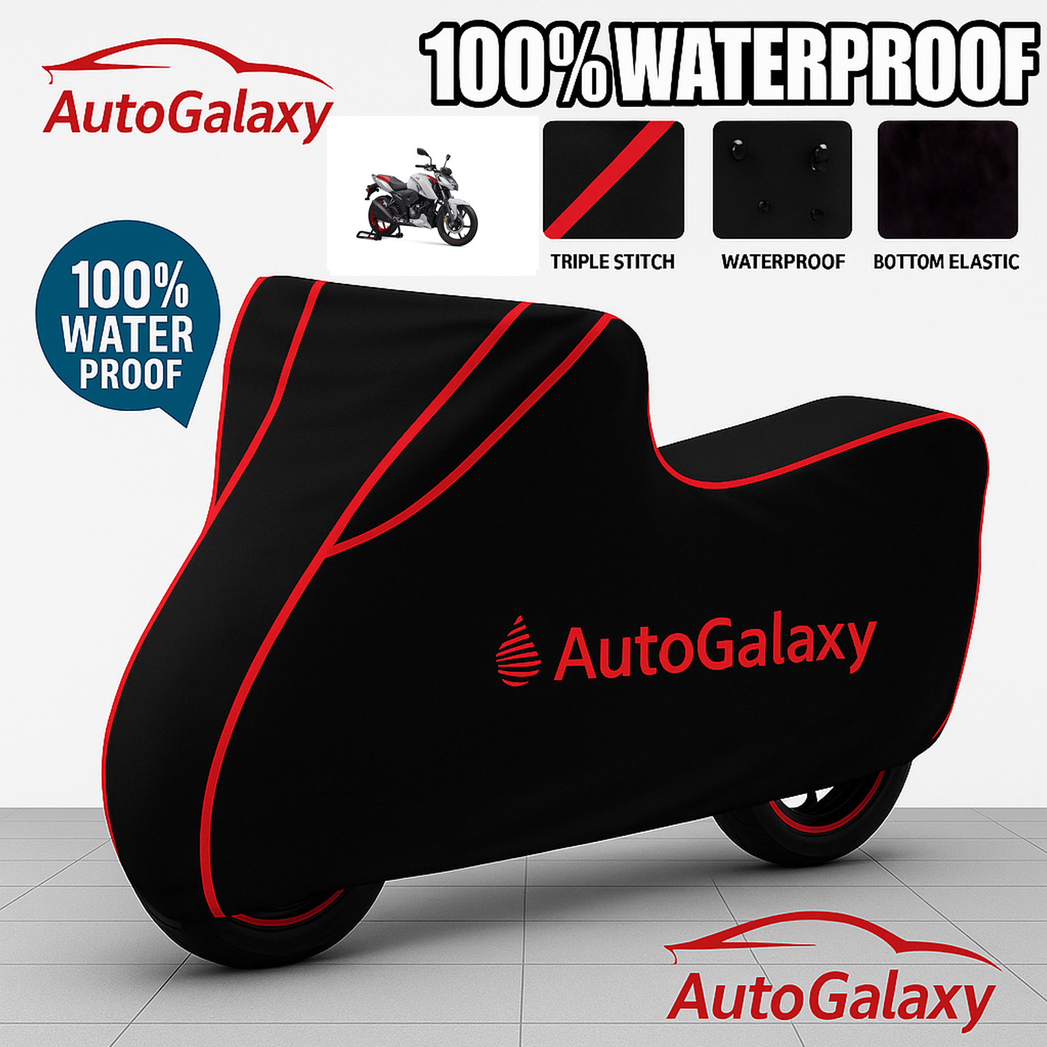 Image of AutoGalaxy Waterproof Two Wheeler Cover for TVS
