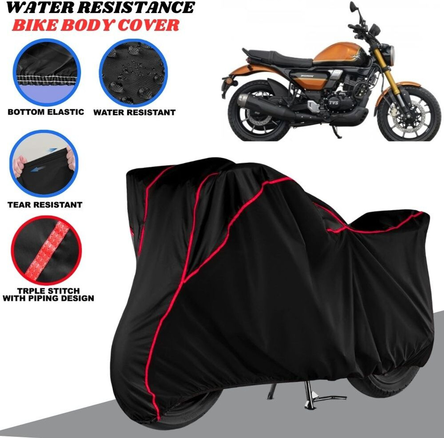 Image of SRP PRODUCT Waterproof Two Wheeler Cover for TVS