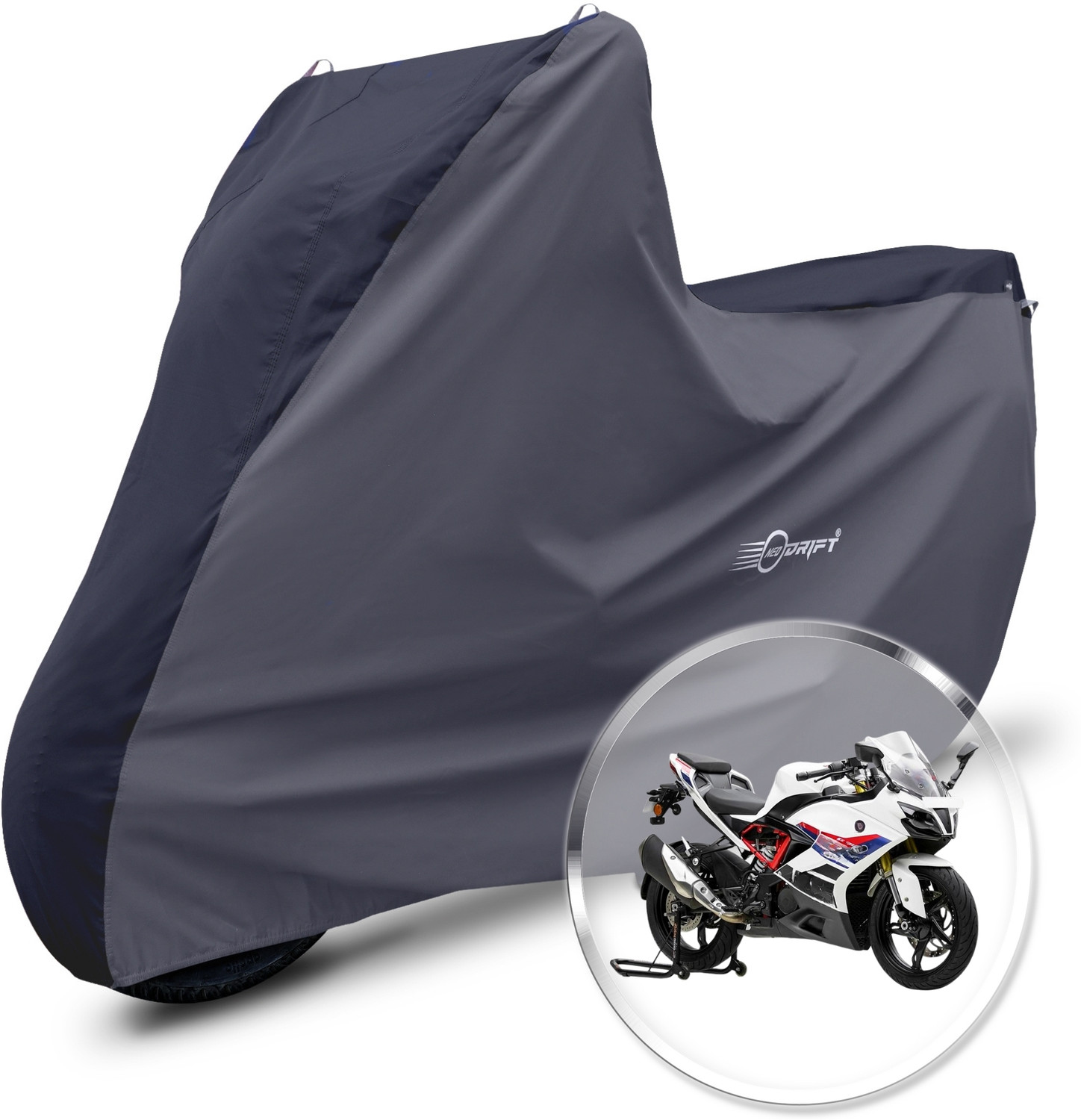 Image of Neodrift Two Wheeler Cover for BMW (G 310 R, Black, Grey)