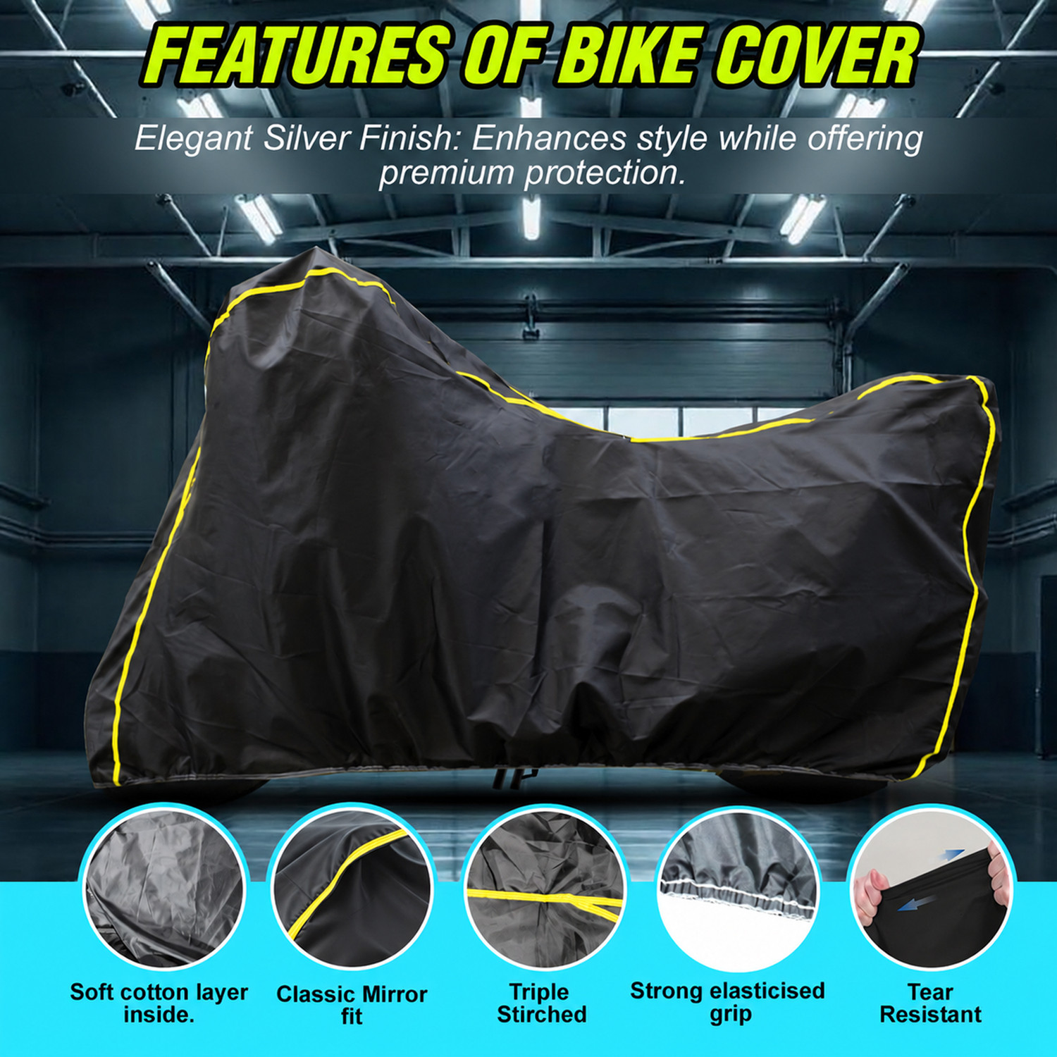 Image of Oto2eye Waterproof Two Wheeler Cover for Royal Enfield