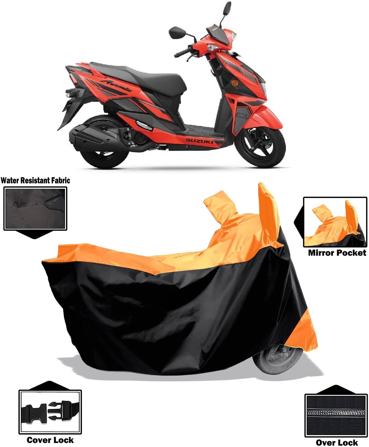 Amexride Two Wheeler Cover for Suzuki