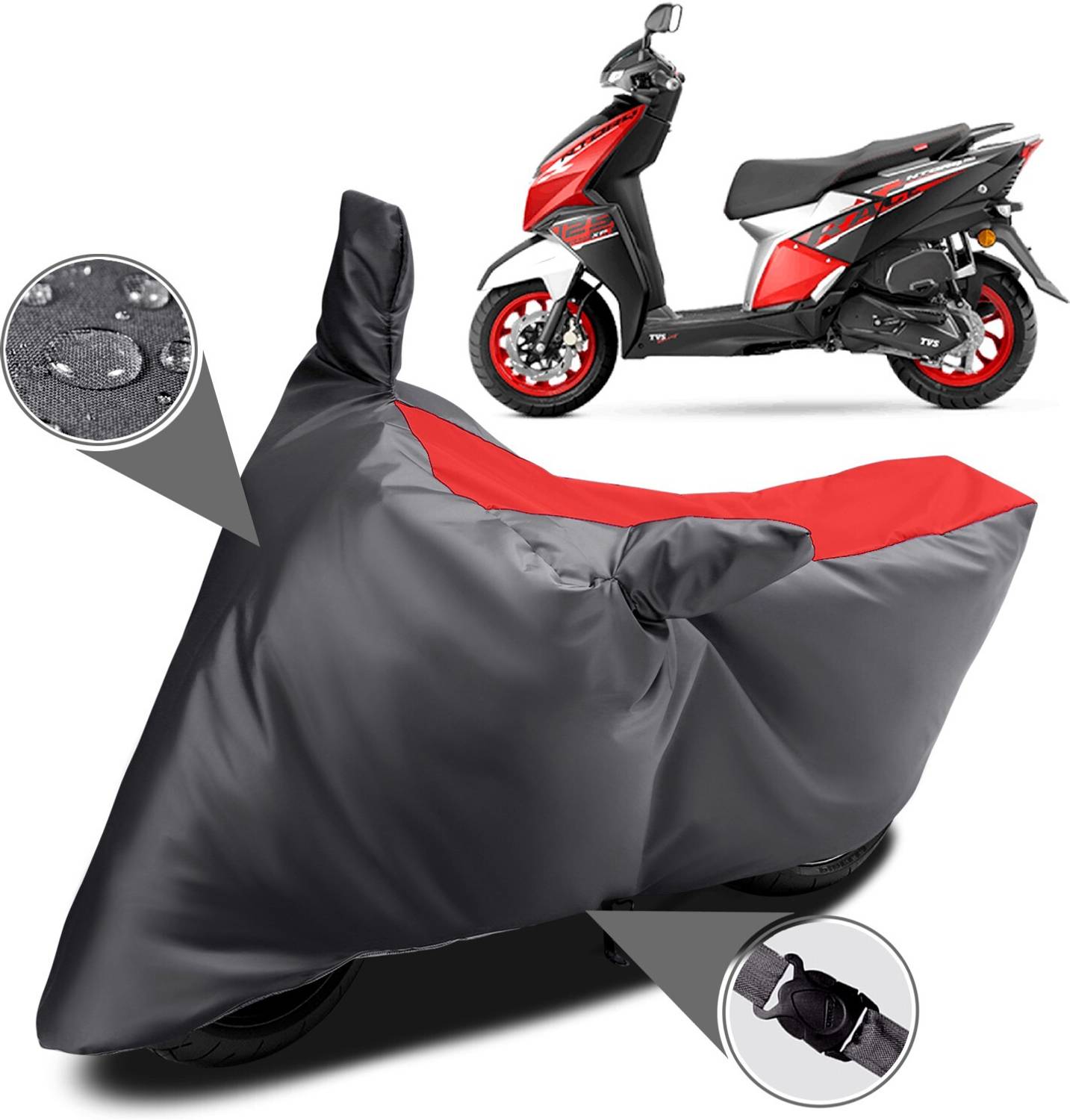 AutoGalaxy Waterproof Two Wheeler Cover for TVS