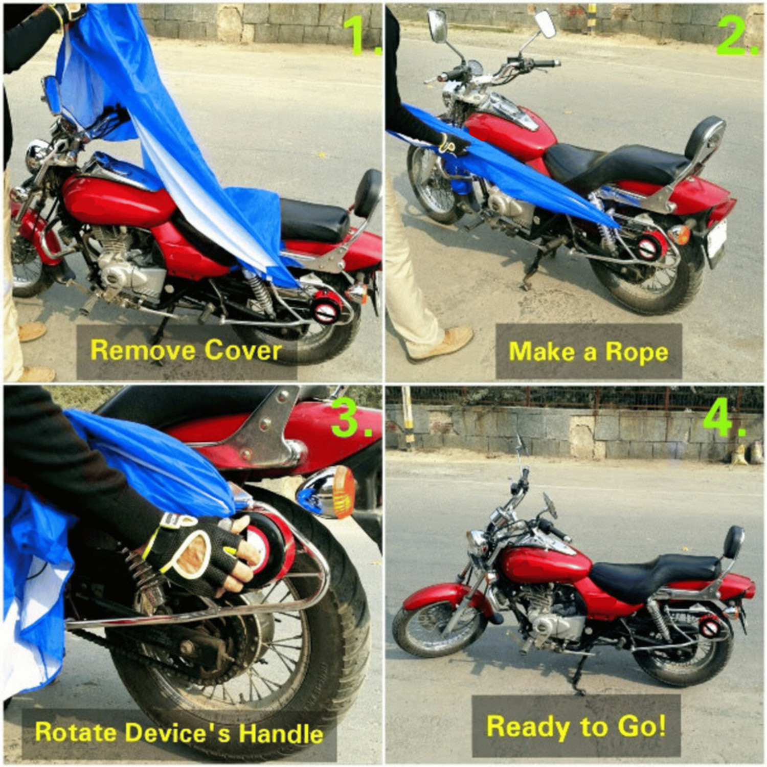 Image of BIKE BLAZER Waterproof Two Wheeler Cover for TVS
