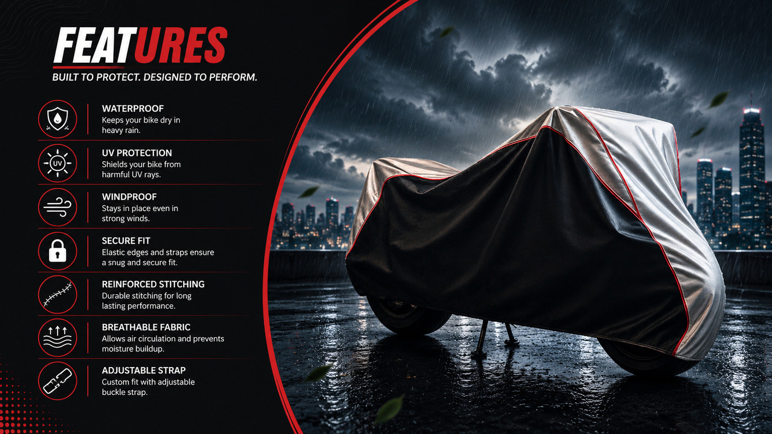 Image of AXLOZ Two Wheeler Cover for Bajaj