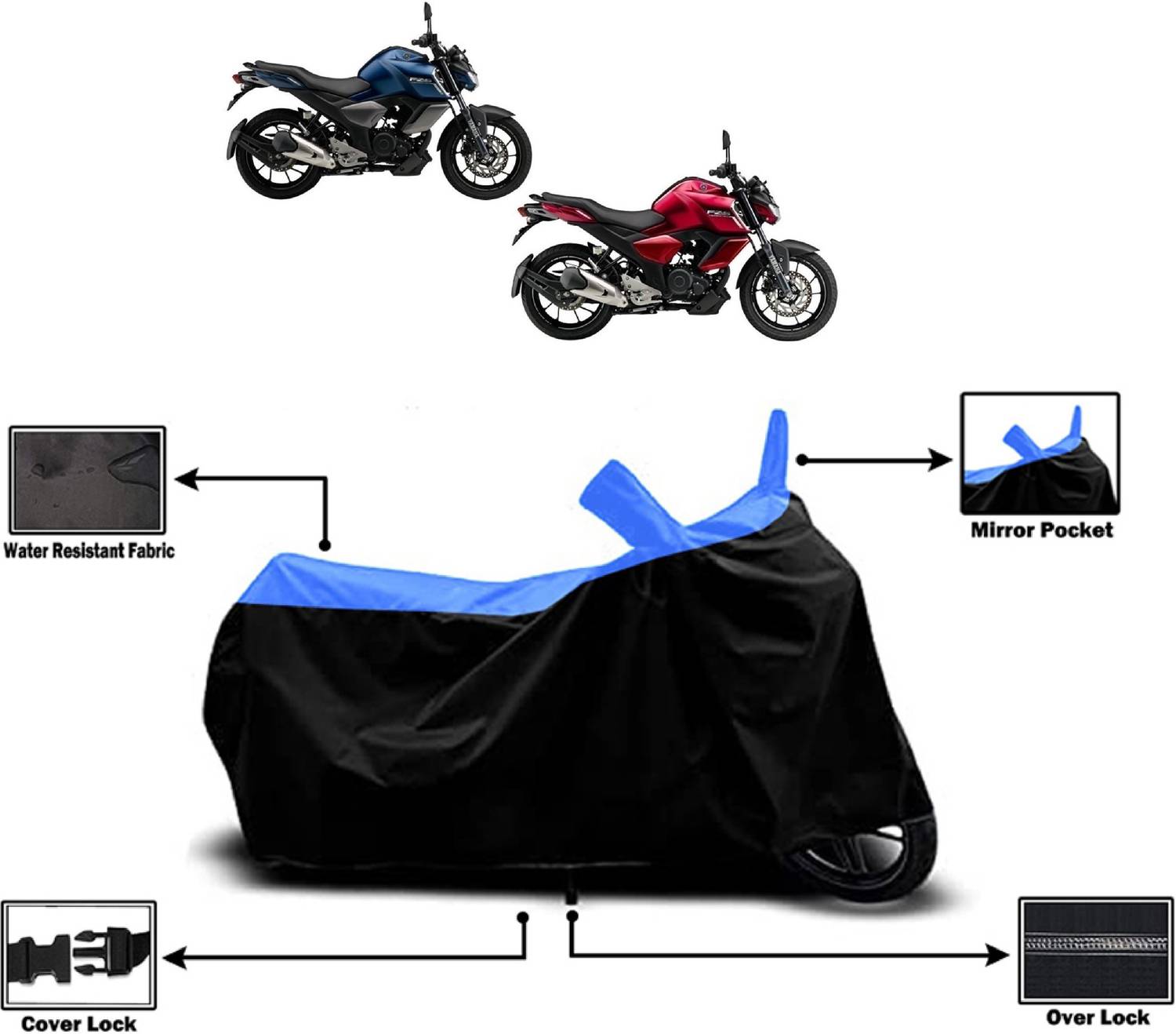 Amexride Two Wheeler Cover for Yamaha