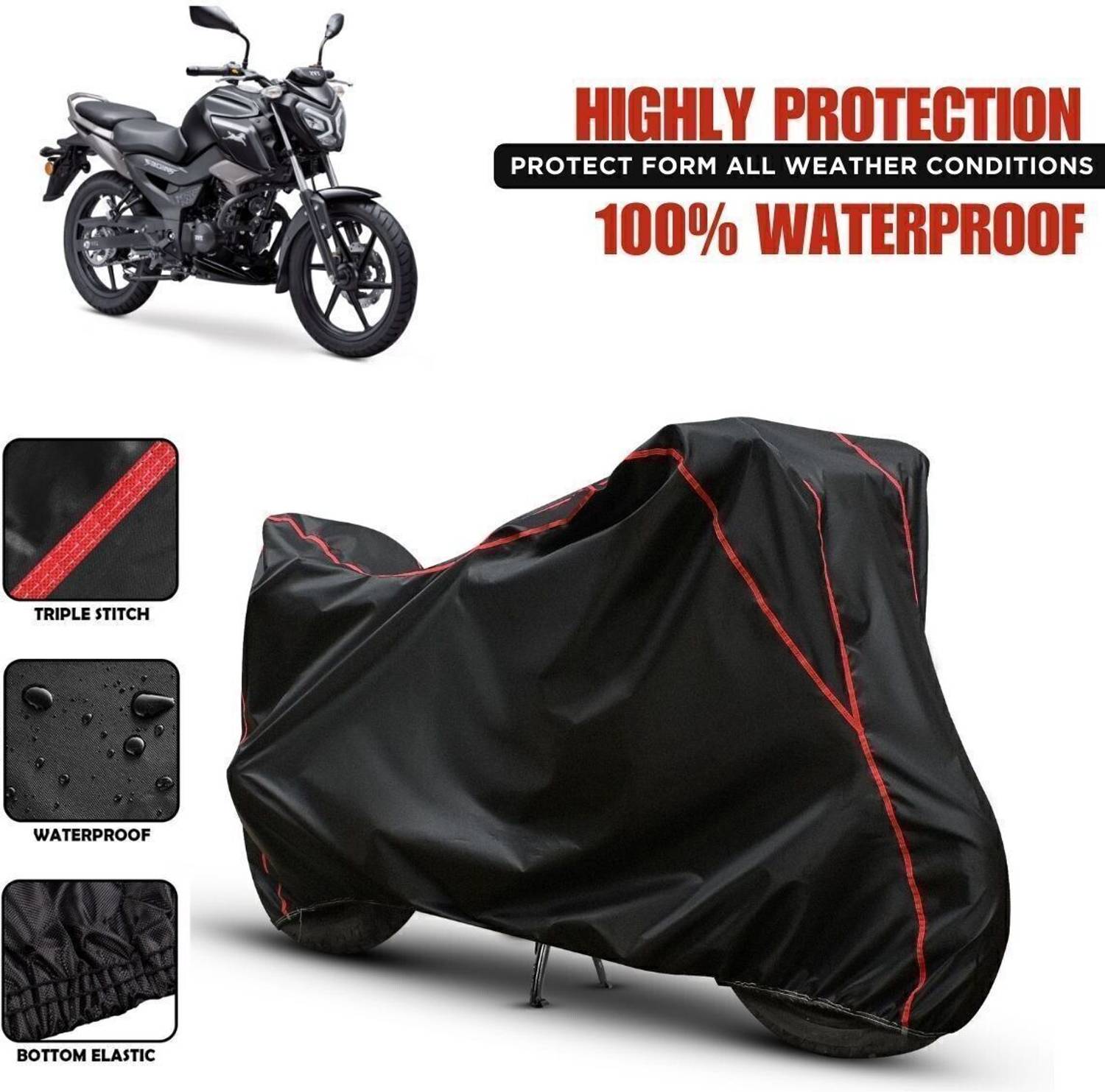 Shiv Kanha Waterproof Two Wheeler Cover for TVS