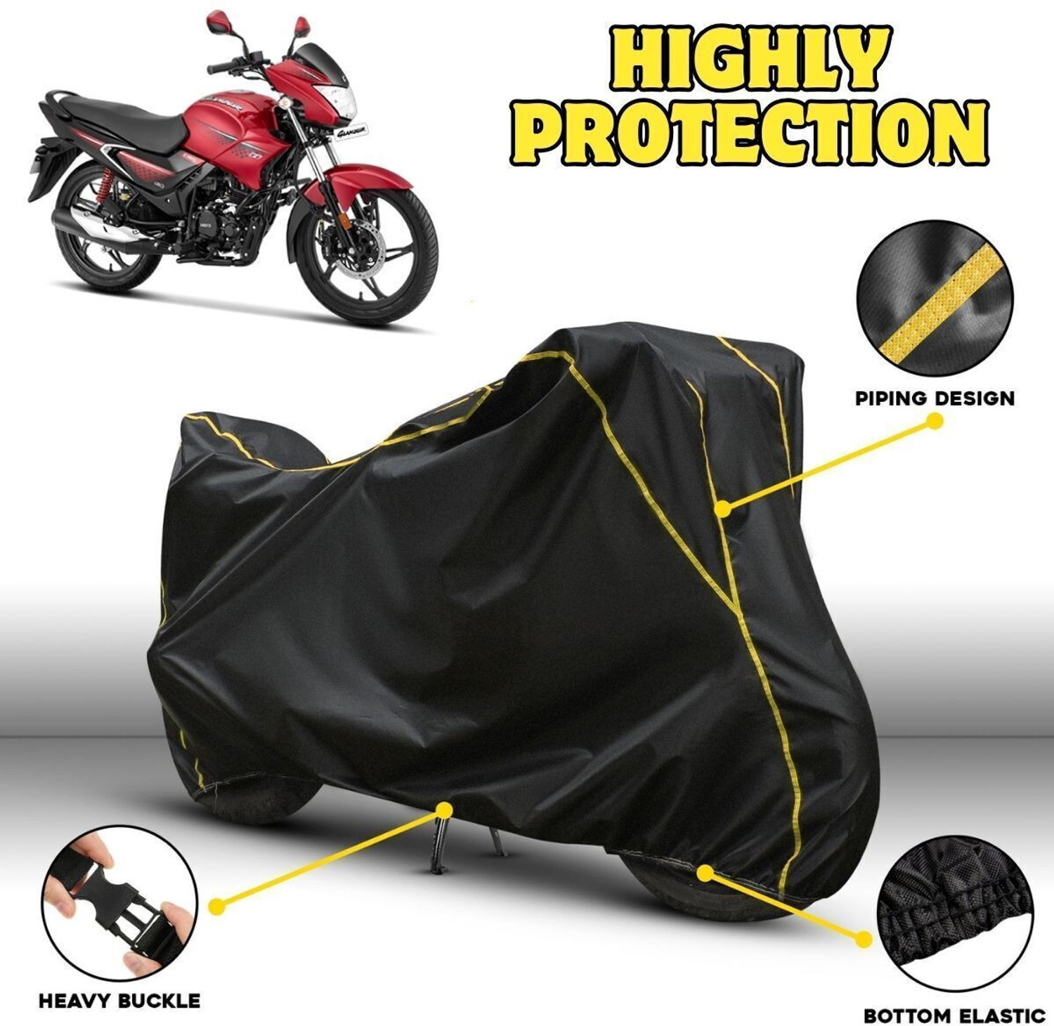 Image of Starvin Waterproof Two Wheeler Cover for Hero