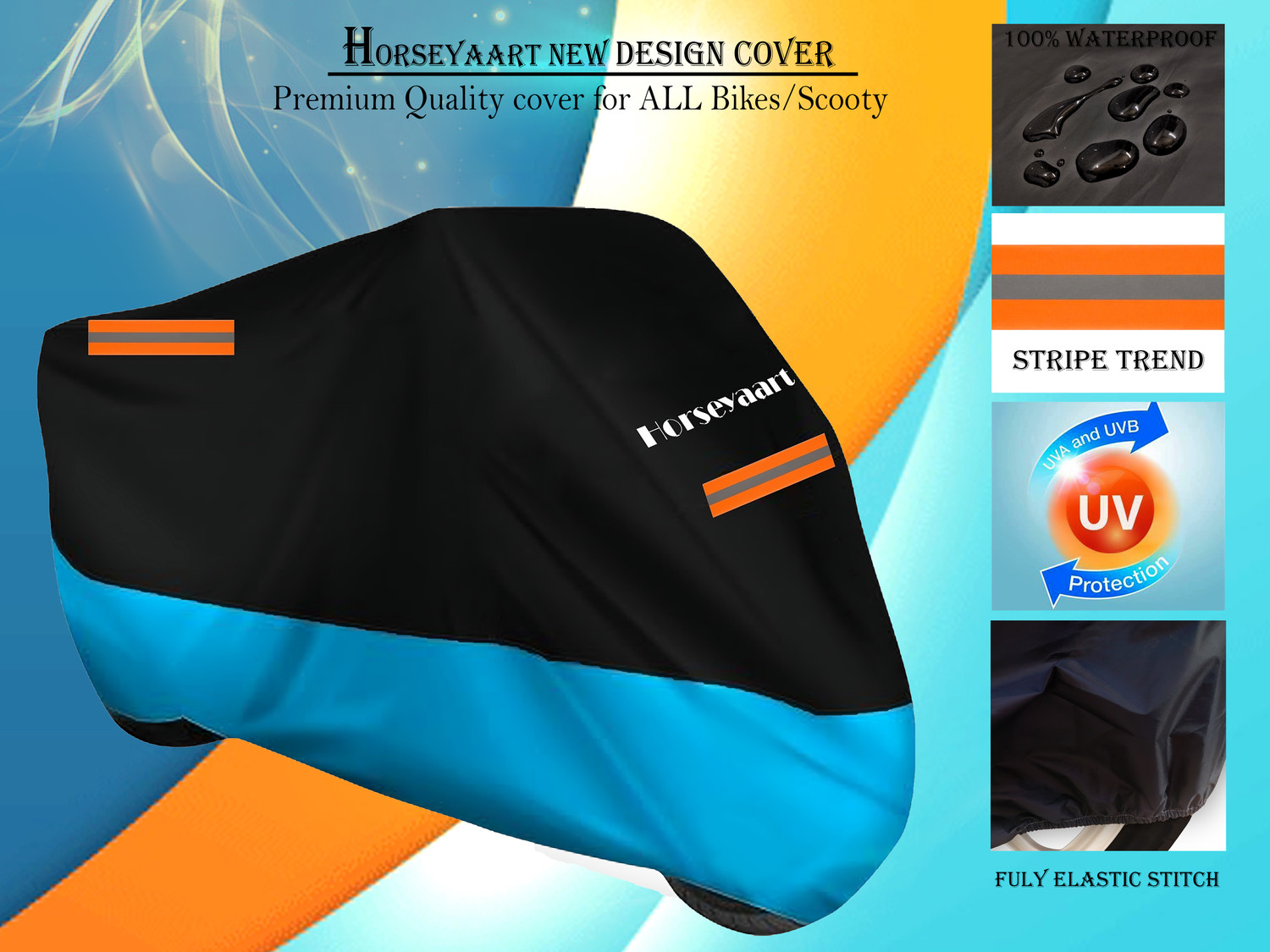 Image of Horseyaart Waterproof Two Wheeler Cover for Royal Enfield