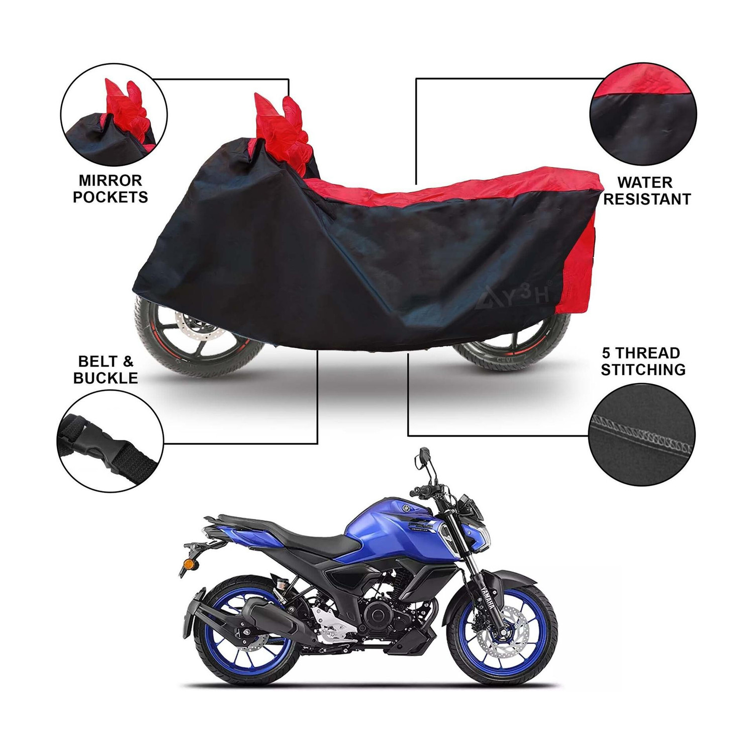 Image of Y3H Two Wheeler Cover for Yamaha