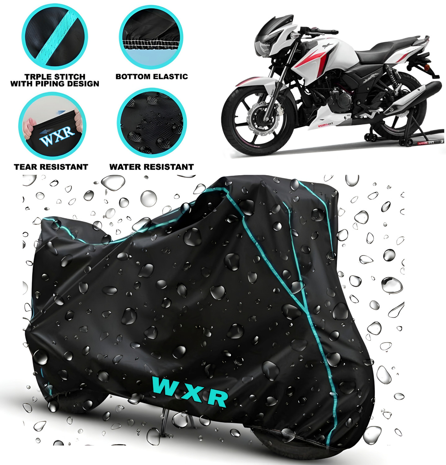 Image of WXR Waterproof Two Wheeler Cover for TVS