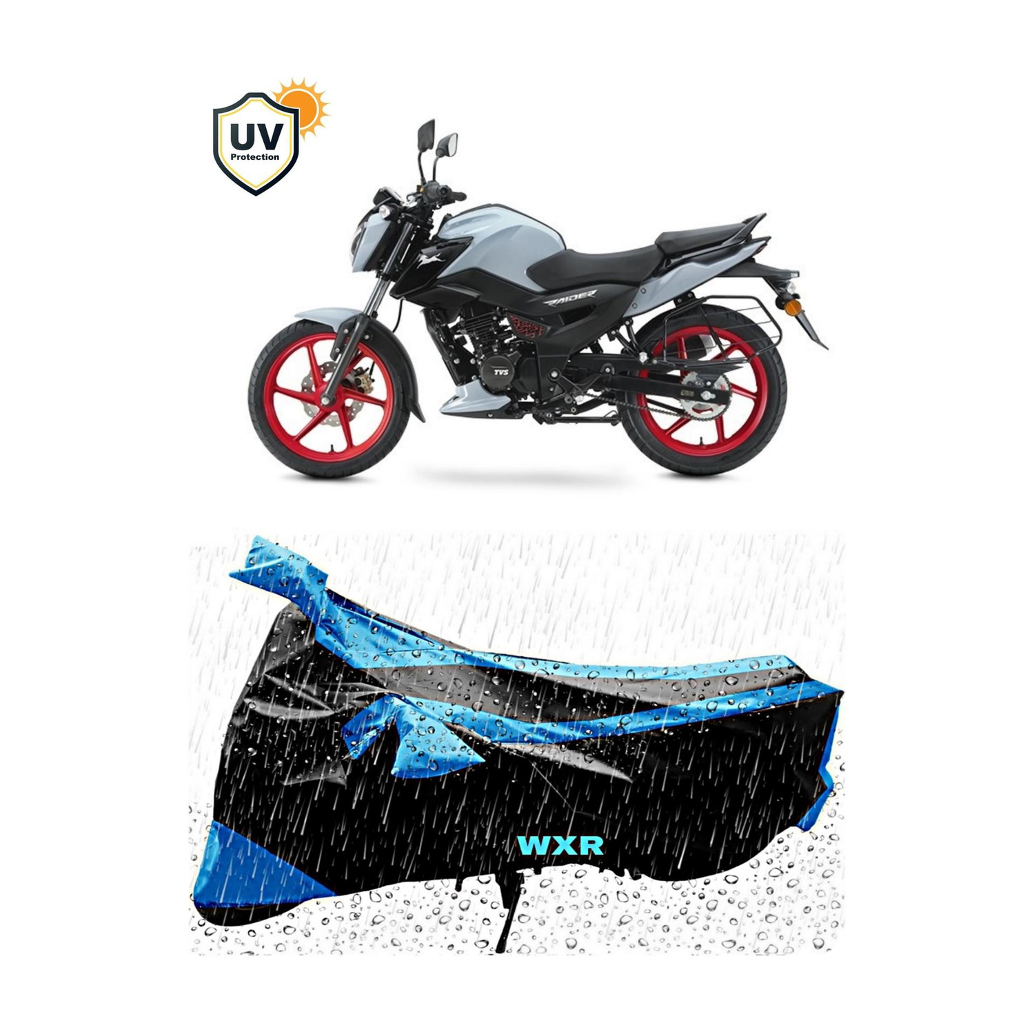 Image of WXR Waterproof Two Wheeler Cover for TVS