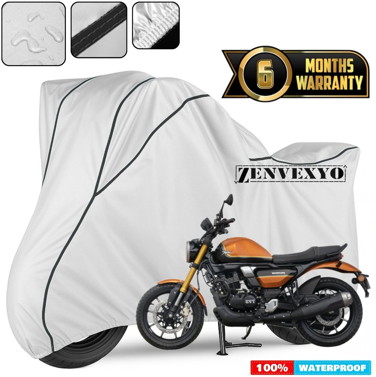 Image of ZENVEXYO Waterproof Two Wheeler Cover for TVS