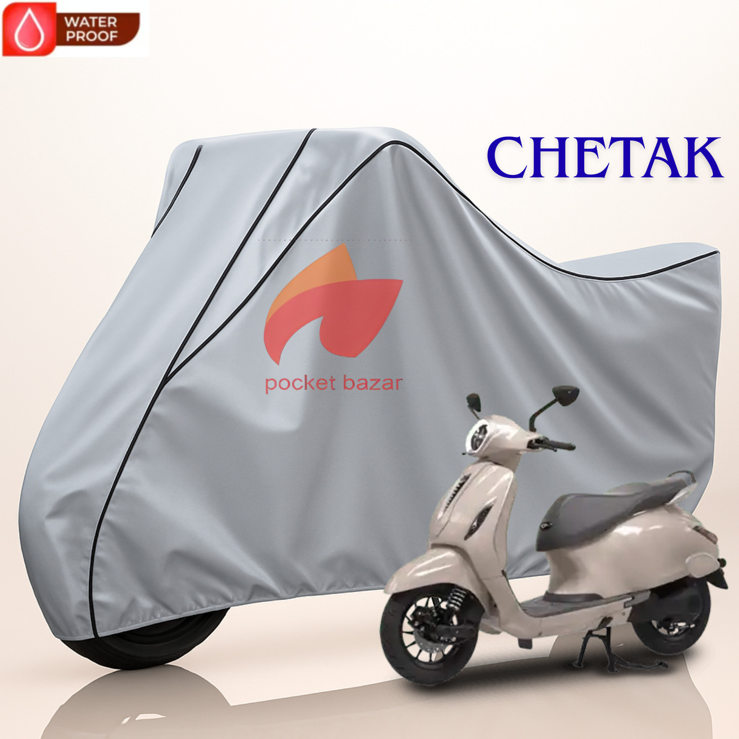 Image of pocket bazar Waterproof Two Wheeler Cover for Bajaj