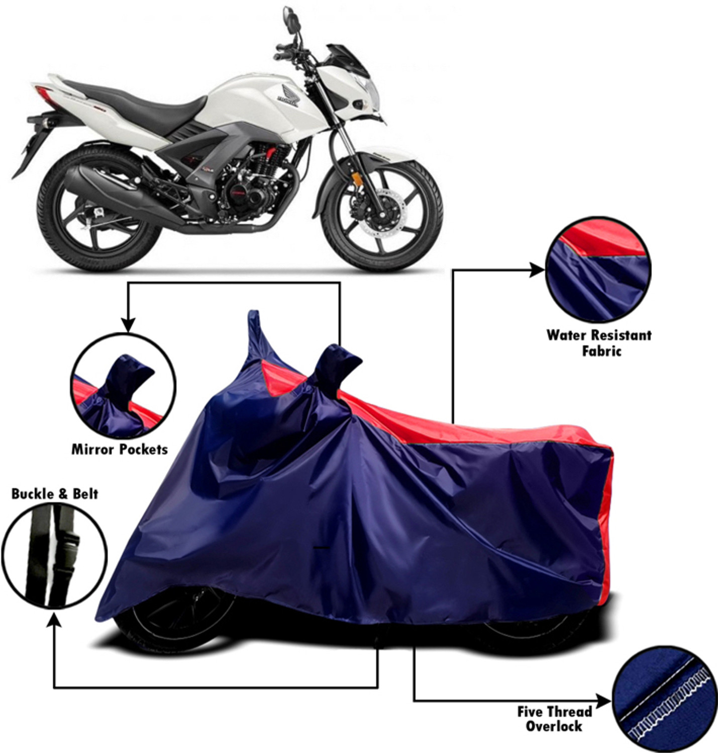 Image of AUCTIMO Two Wheeler Cover for Honda