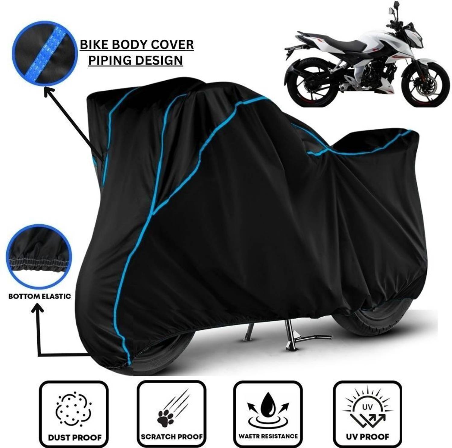 LE PRA Waterproof Two Wheeler Cover for Bajaj - Image 1