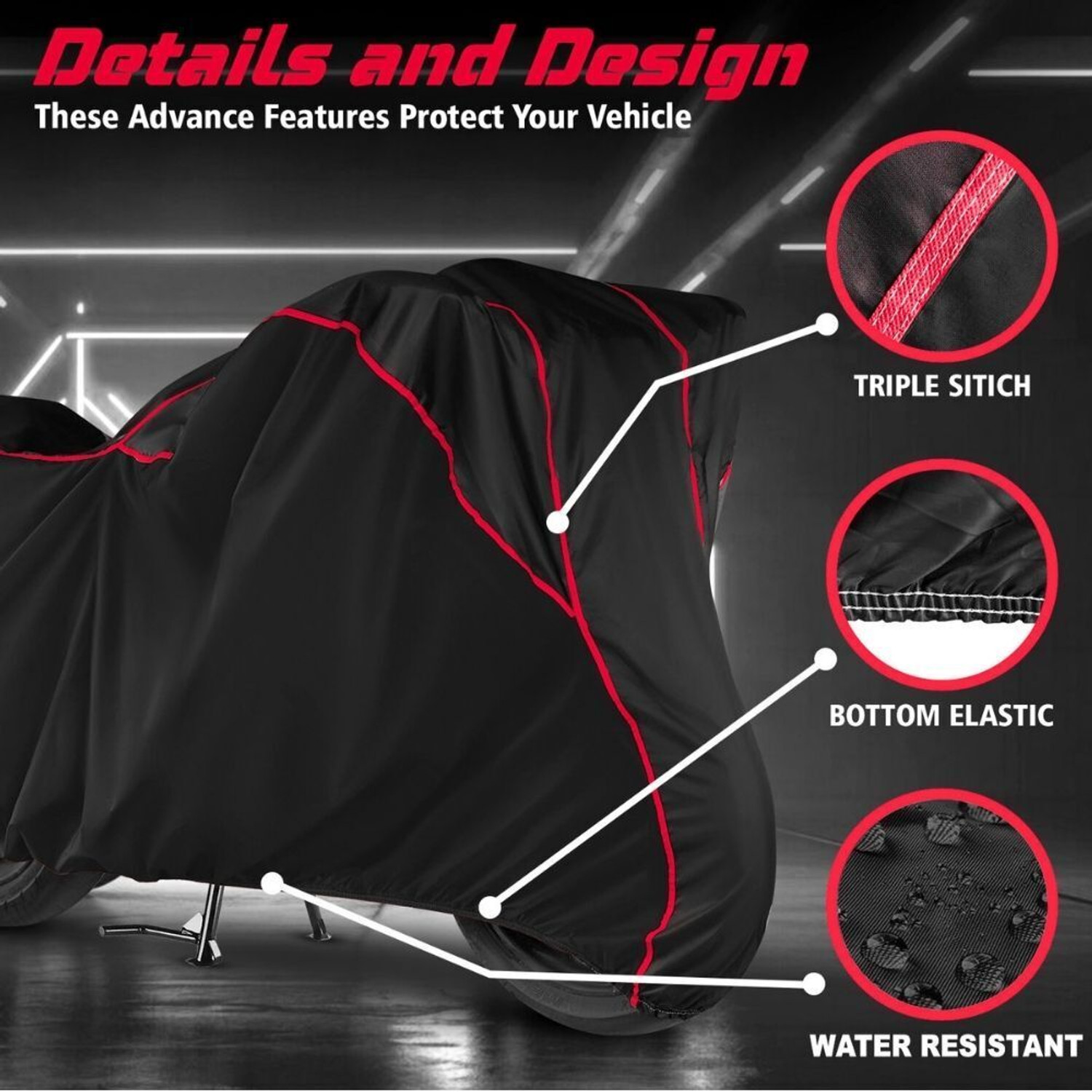 Image of SRP PRODUCT Waterproof Two Wheeler Cover for TVS