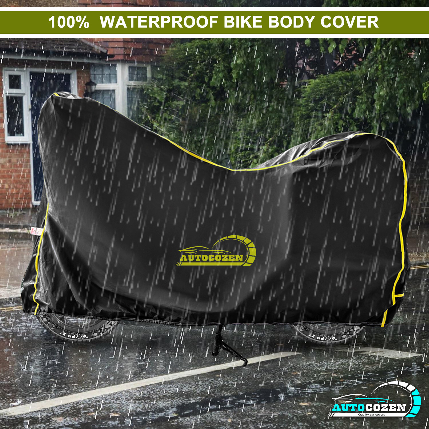 Image of AUTOCOZEN Waterproof Two Wheeler Cover for Royal Enfield