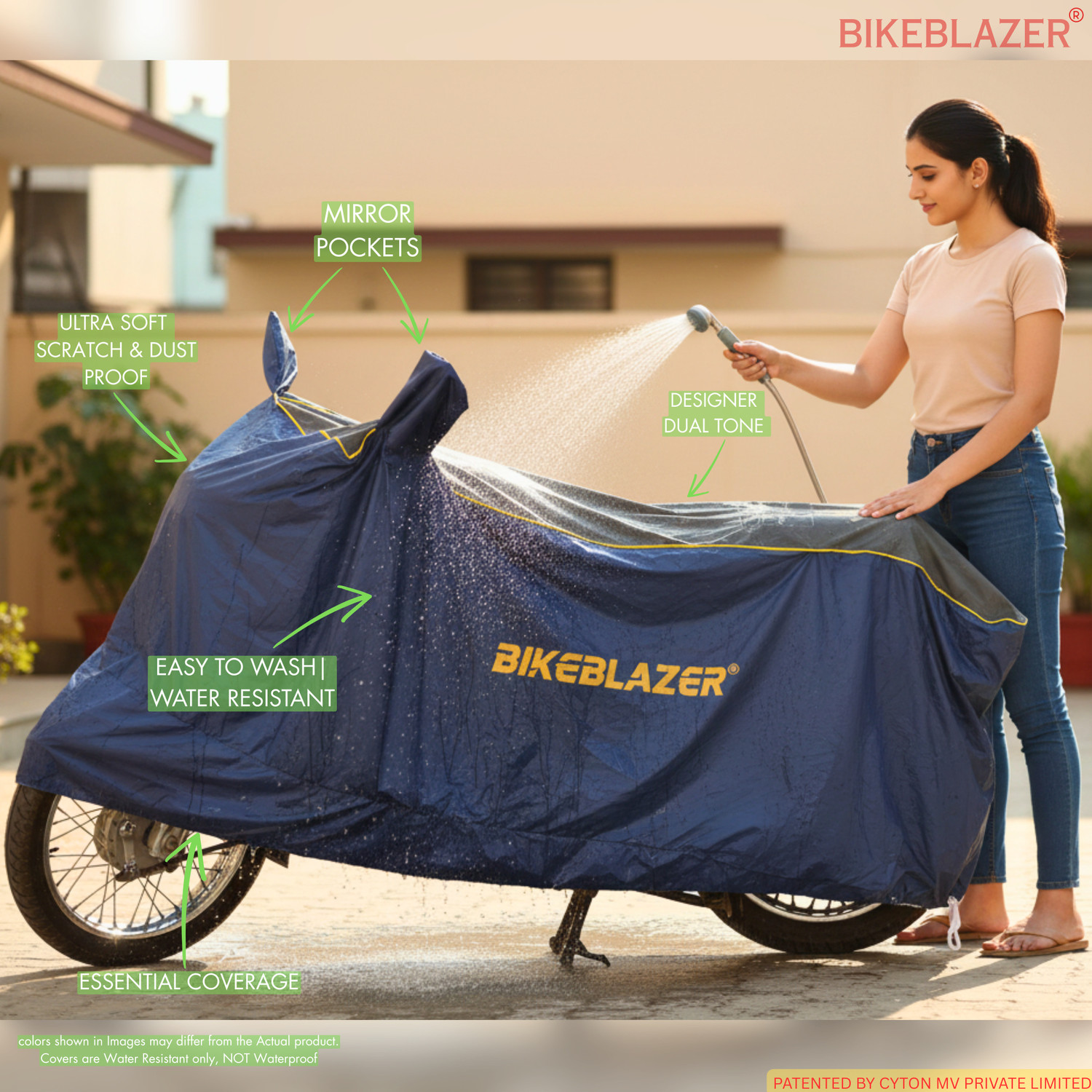 Image of BIKE BLAZER Waterproof Two Wheeler Cover for TVS