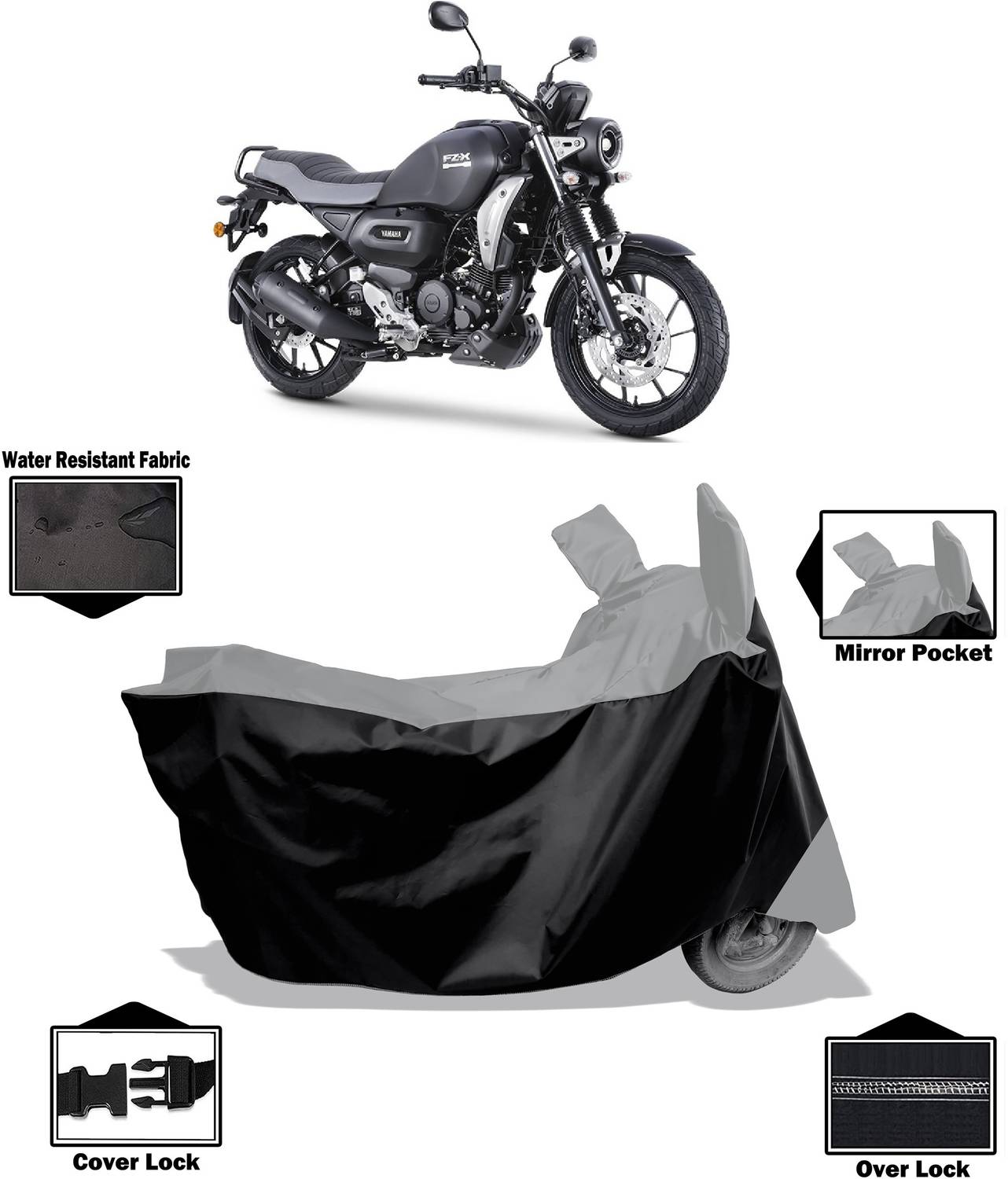 Amexride Two Wheeler Cover for Yamaha