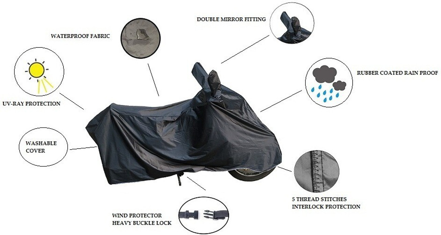 Image of RiderShine Waterproof Two Wheeler Cover for Bajaj