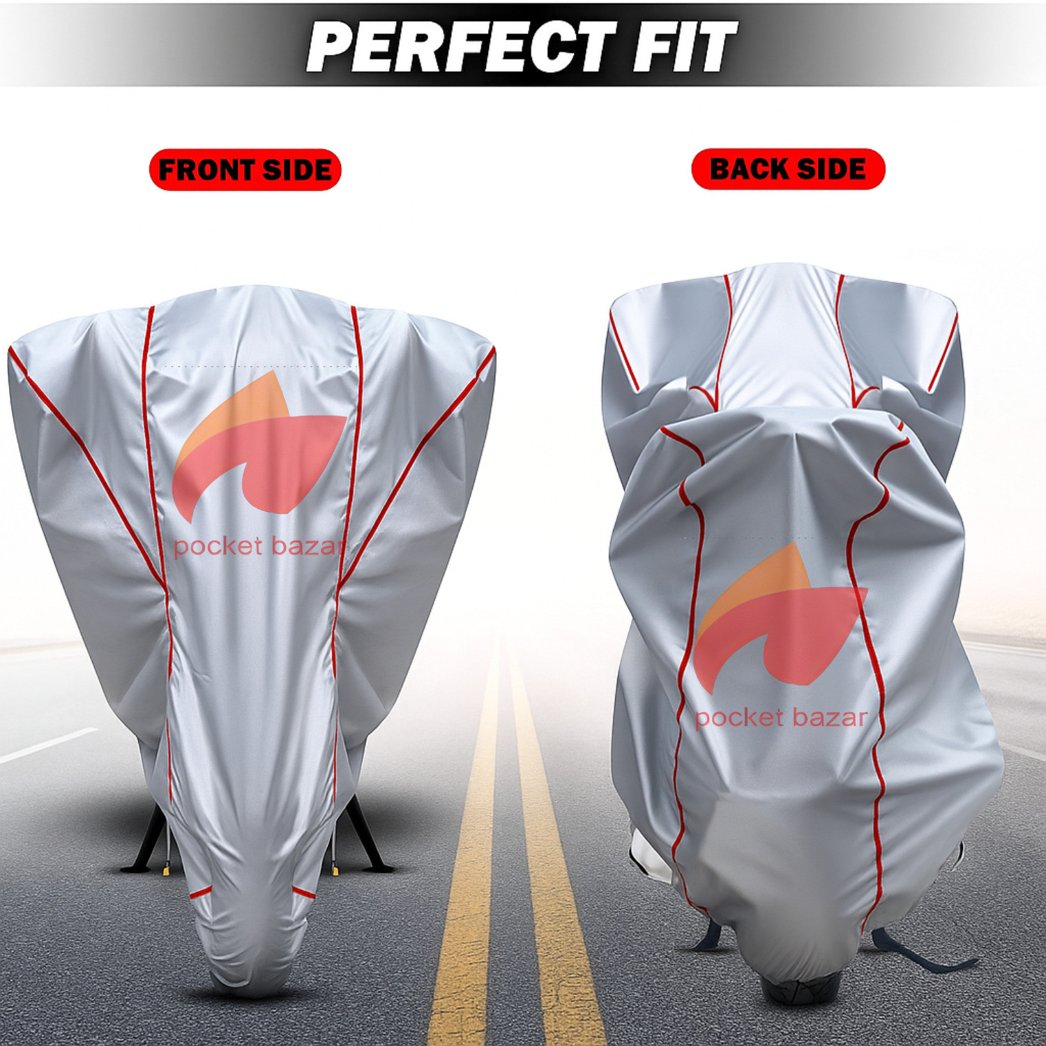 Image of pocket bazar Waterproof Two Wheeler Cover for Honda