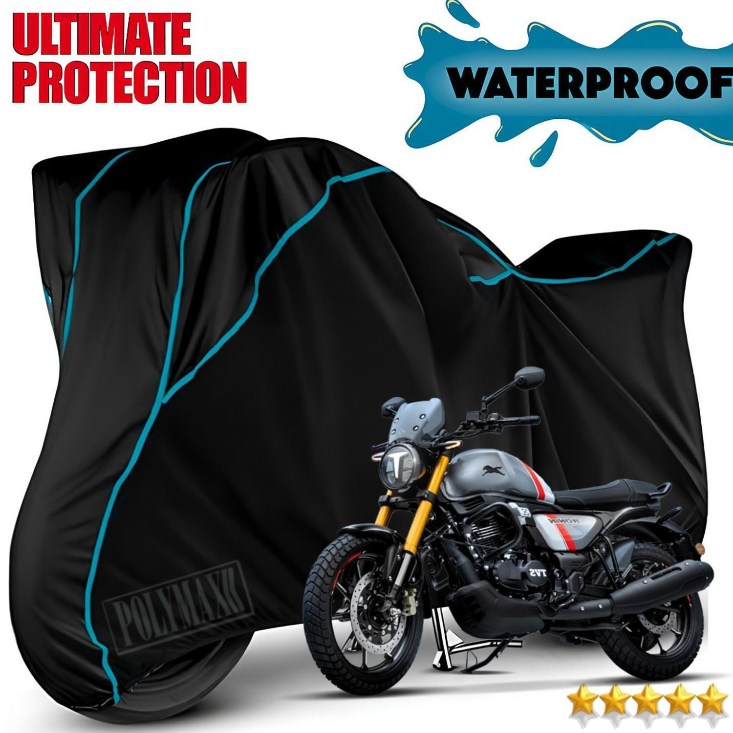 Image of OliverX Waterproof Two Wheeler Cover for TVS