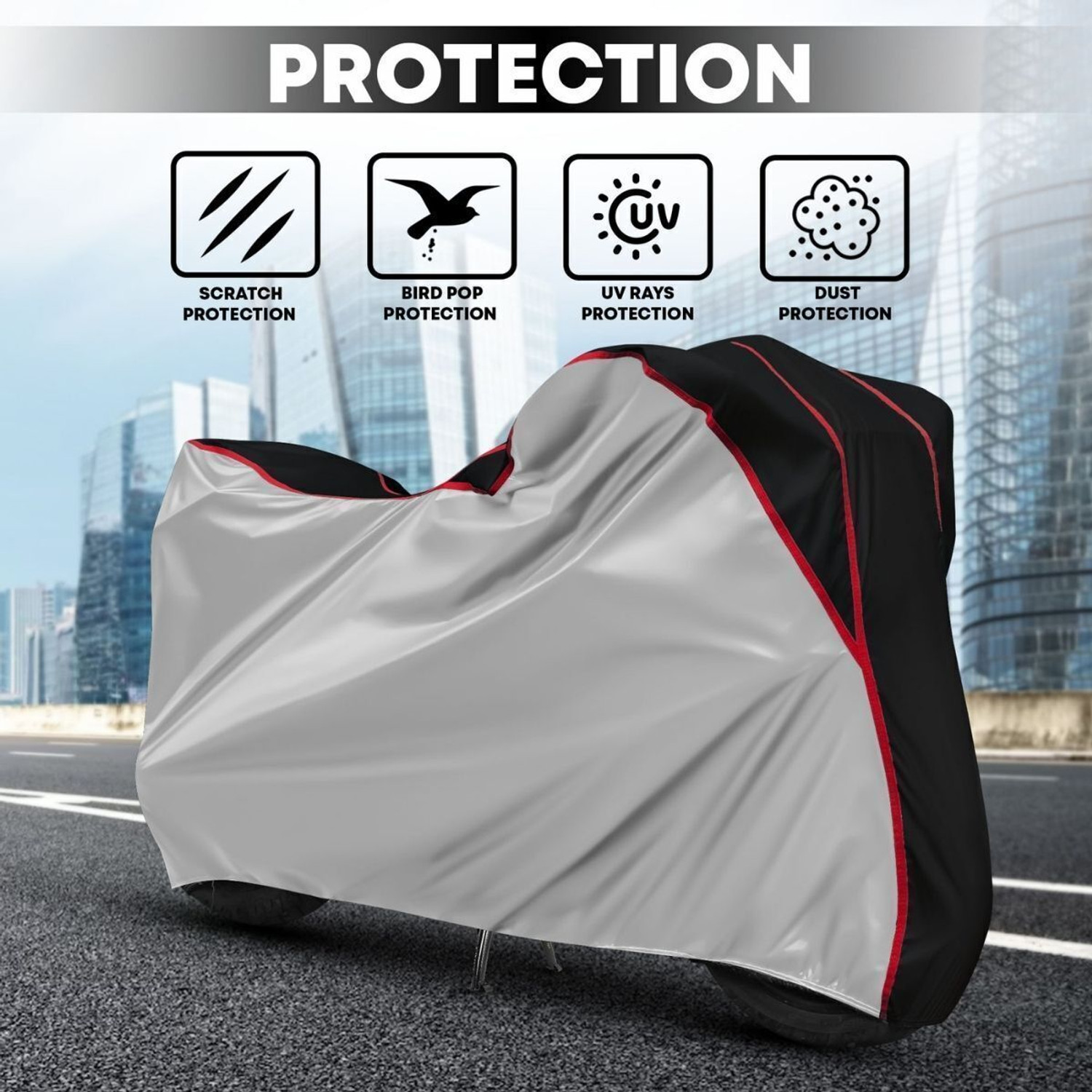 Image of AutoGalaxy Waterproof Two Wheeler Cover for TVS
